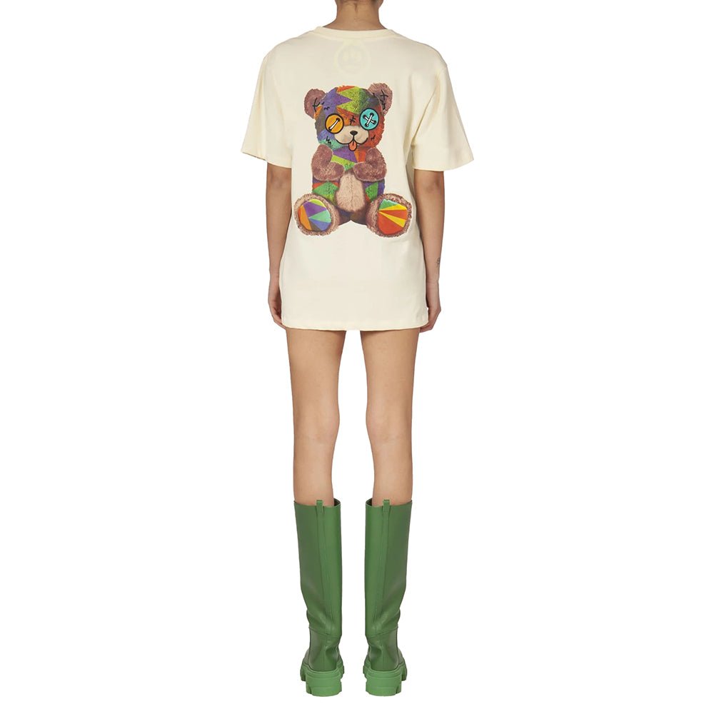 חולצת טישרט בארו קצרה דובי צבעוני בגב