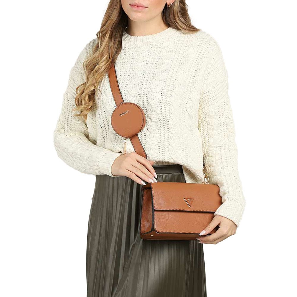 תיק צד Guess לוגו משולש נשים