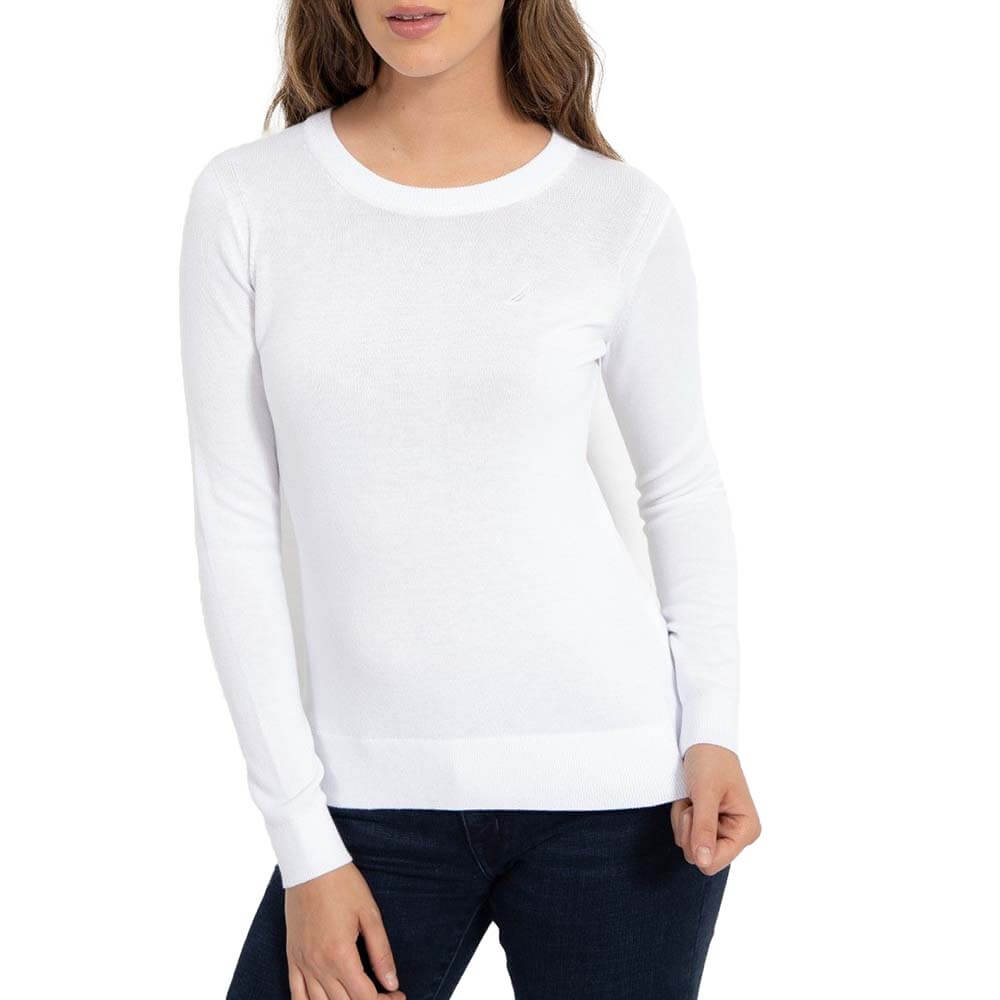 סוודר נאוטיקה רקמת לוגו נשים