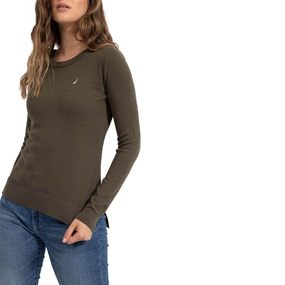 סוודר נאוטיקה רקמת לוגו נשים