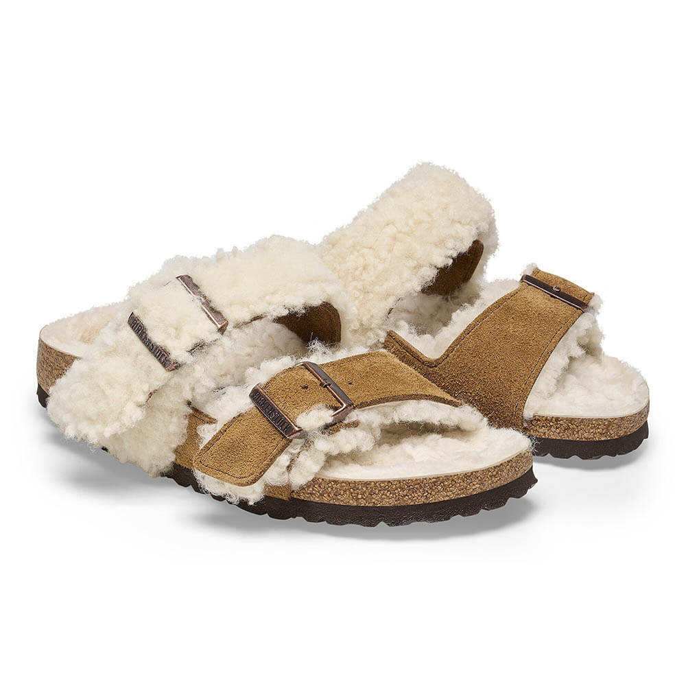 כפכפי בירקנשטוק Arizona Split Teddy נשים