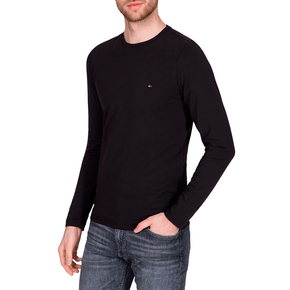 חולצת טישרט טומי הילפיגר ארוכה Stretch Slim Fit גברים