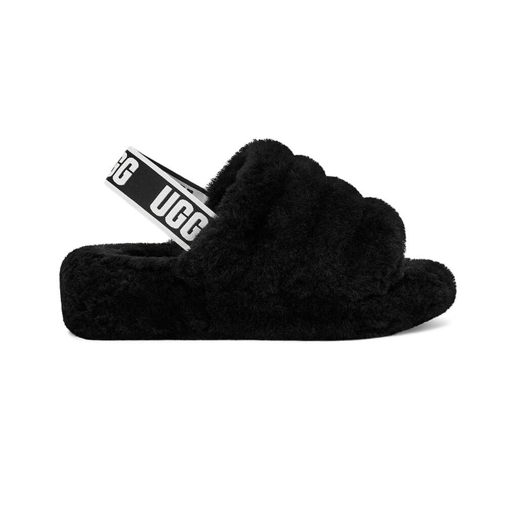 סנדלי UGG נשים Fluff Yeah Logo Slide - ugg-1095119-NAT-38