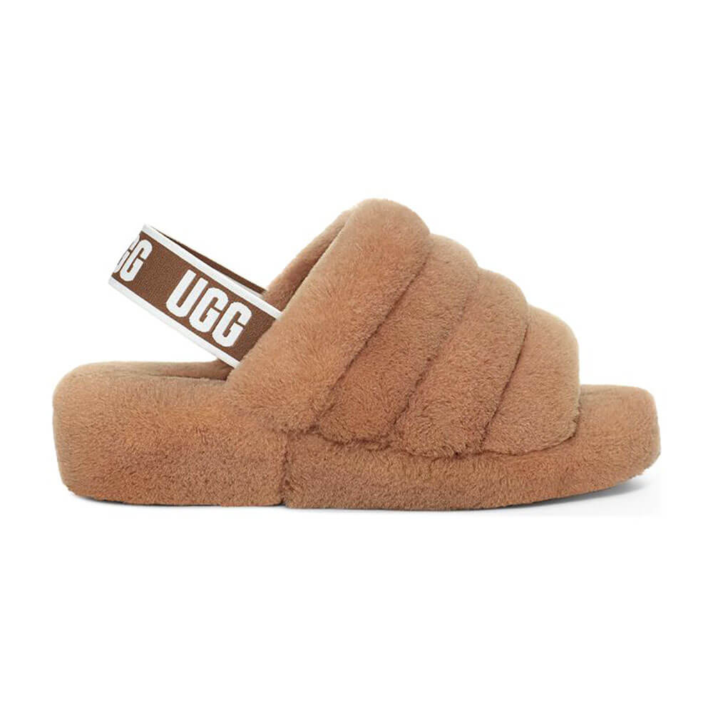 סנדלי UGG נשים Fluff Yeah Logo Slide - ugg-1095119-CHE-40