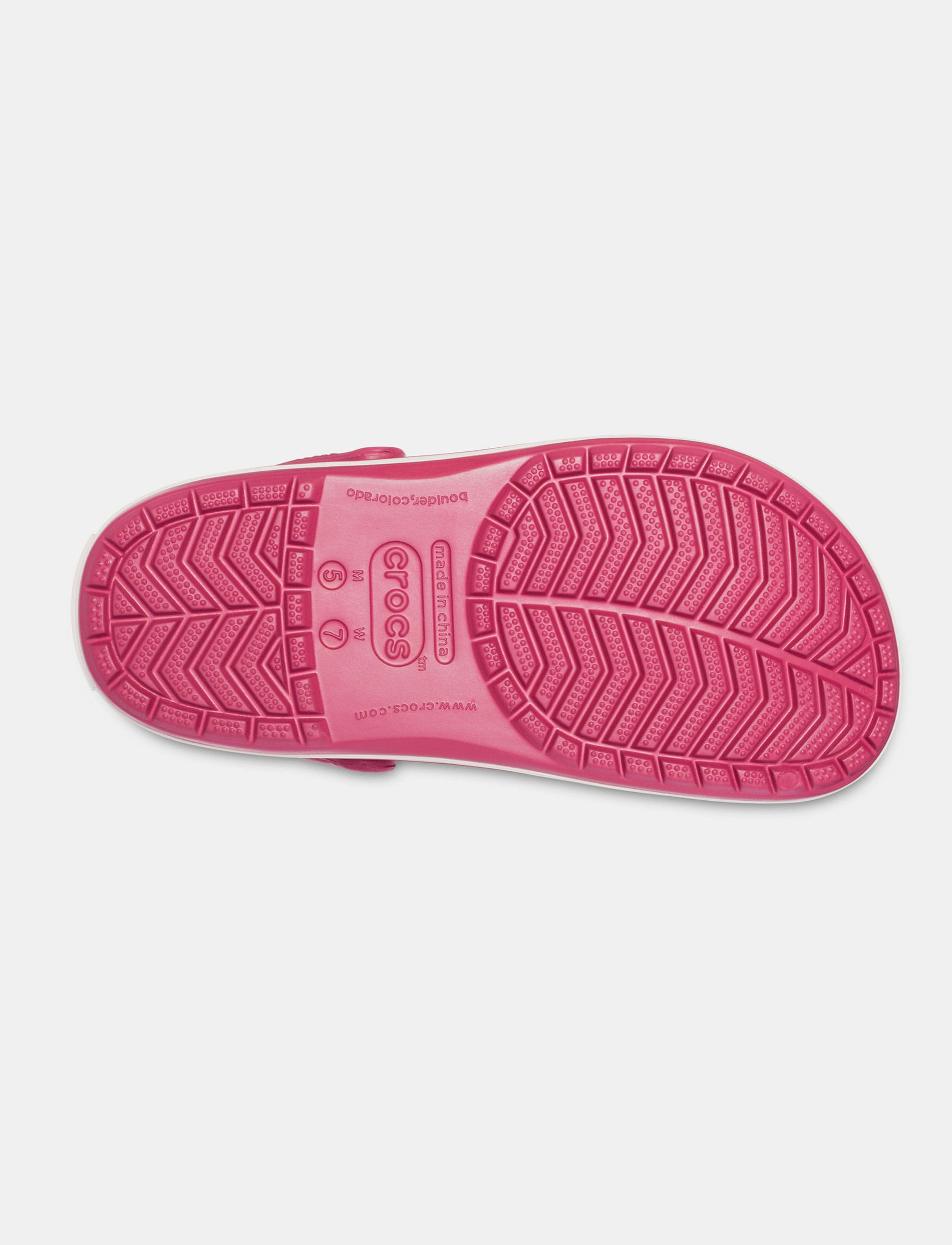 Crocs Crocband - כפכף קרוקס אוורירי בצבע רימון/לבן