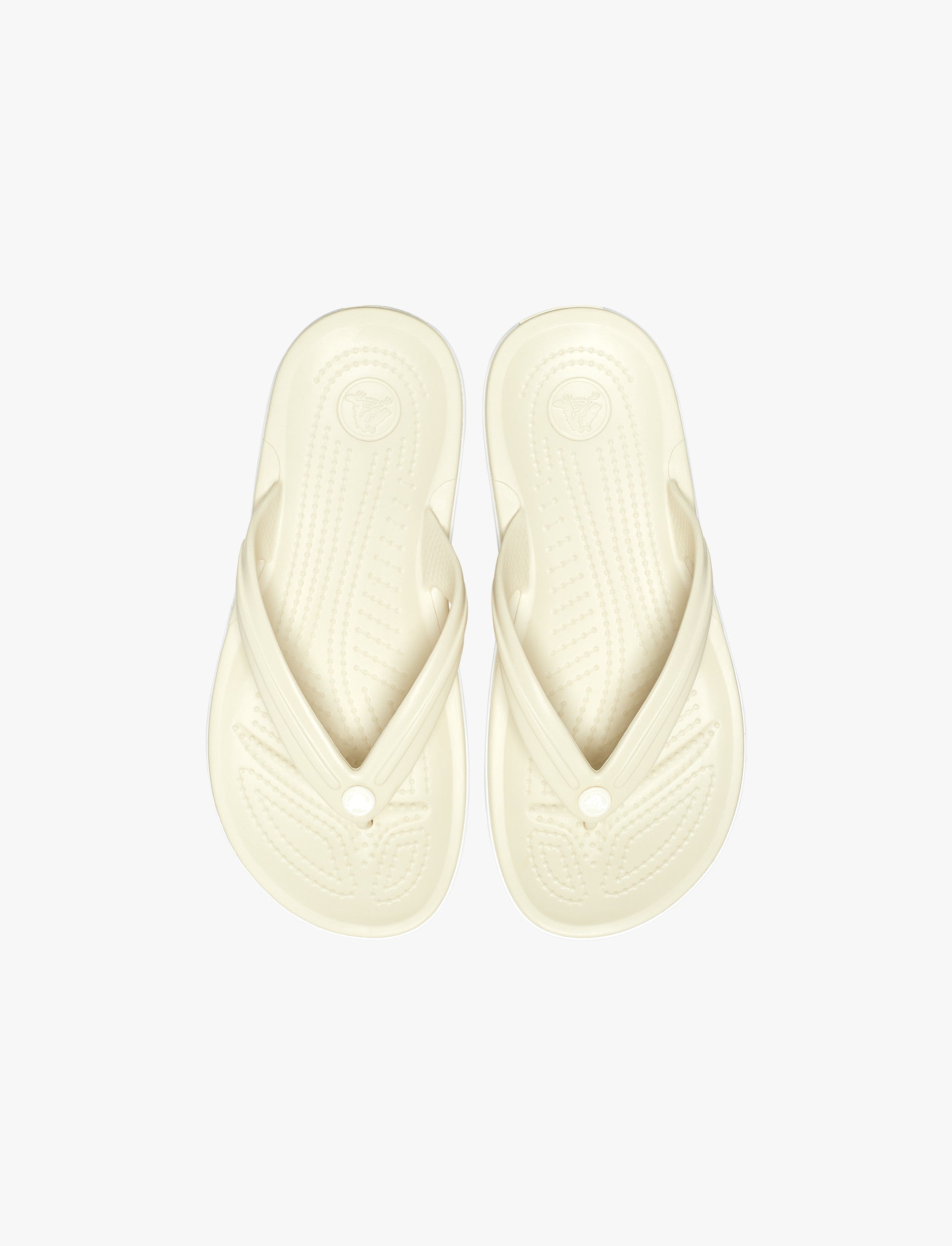 Crocs Crocband Flip - נעלי אצבע בצבע קרם