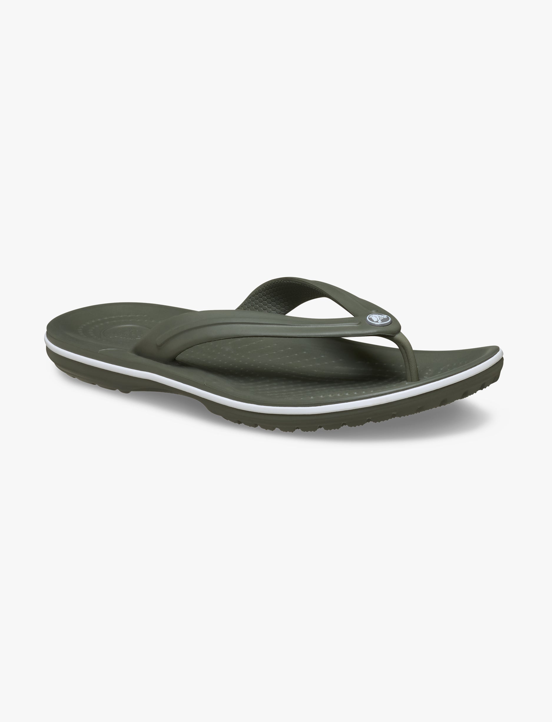 Crocs Crocband Flip - נעלי אצבע קרוקס בצבע זית אבקתי