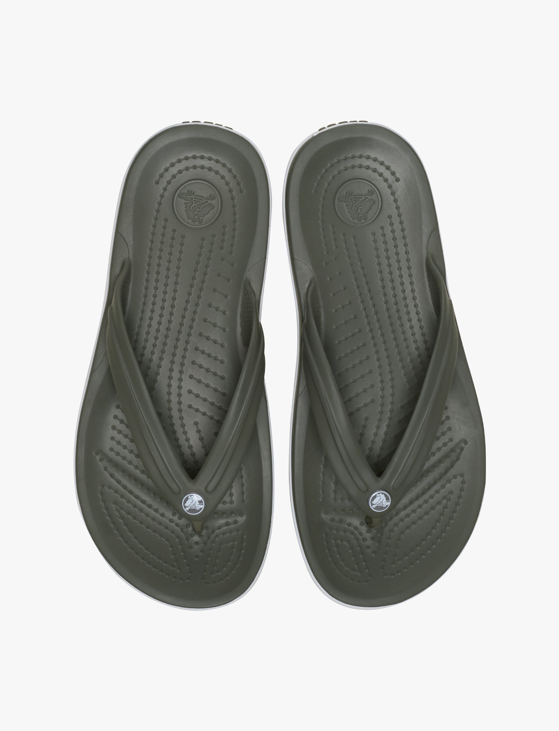 Crocs Crocband Flip - נעלי אצבע קרוקס בצבע זית אבקתי
