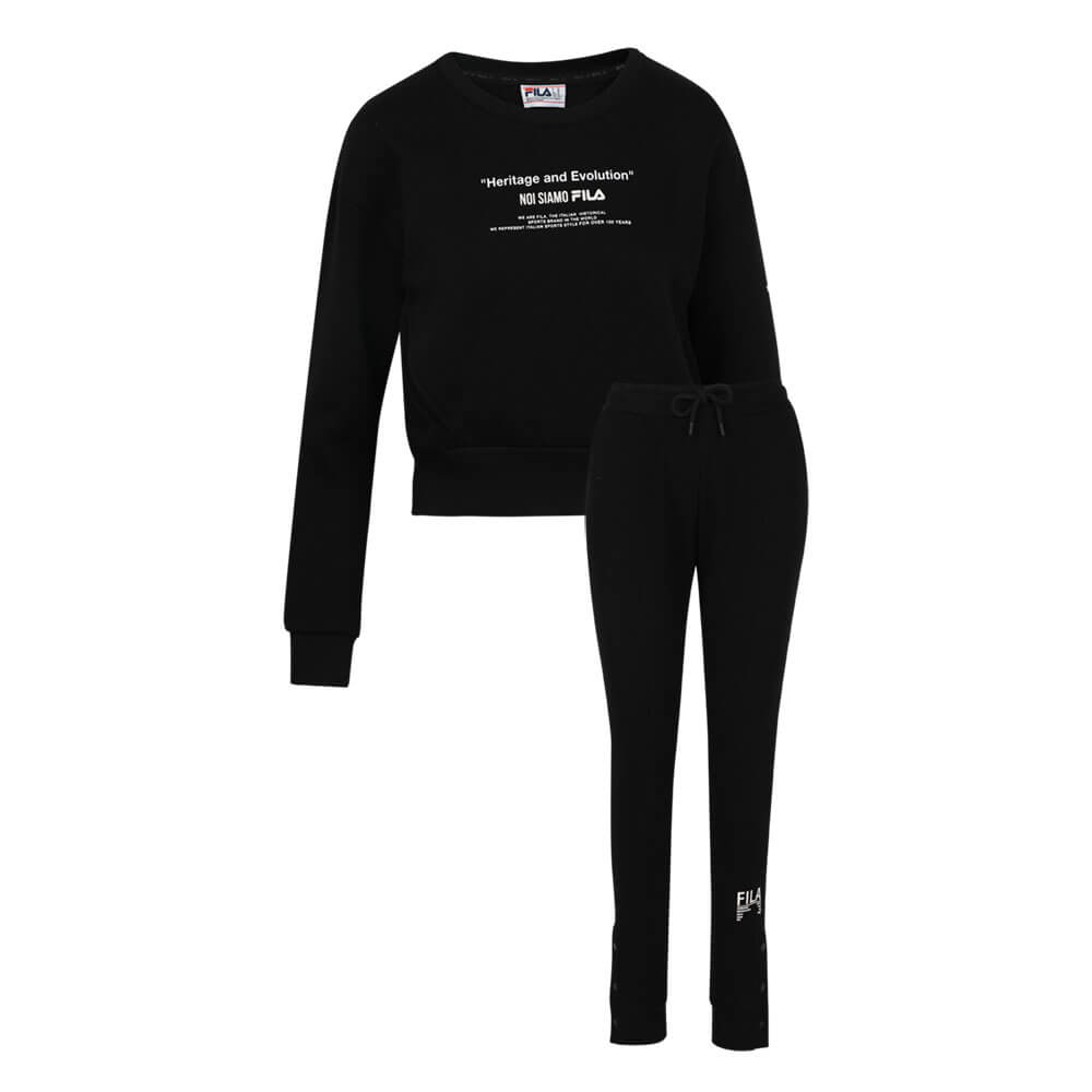 סט סווטשירט ומכנסיים פילה Crew Neck Fleece Set נשים