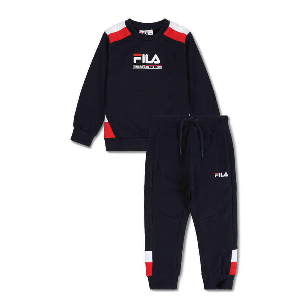 סט סווטשירט ומכנסיים פילה Crew Neck French Terry Set בנים
