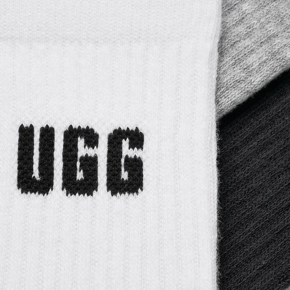 מארז שלישיית גרביים UGG Quinlin Logo Quarter 3 Pack נשים