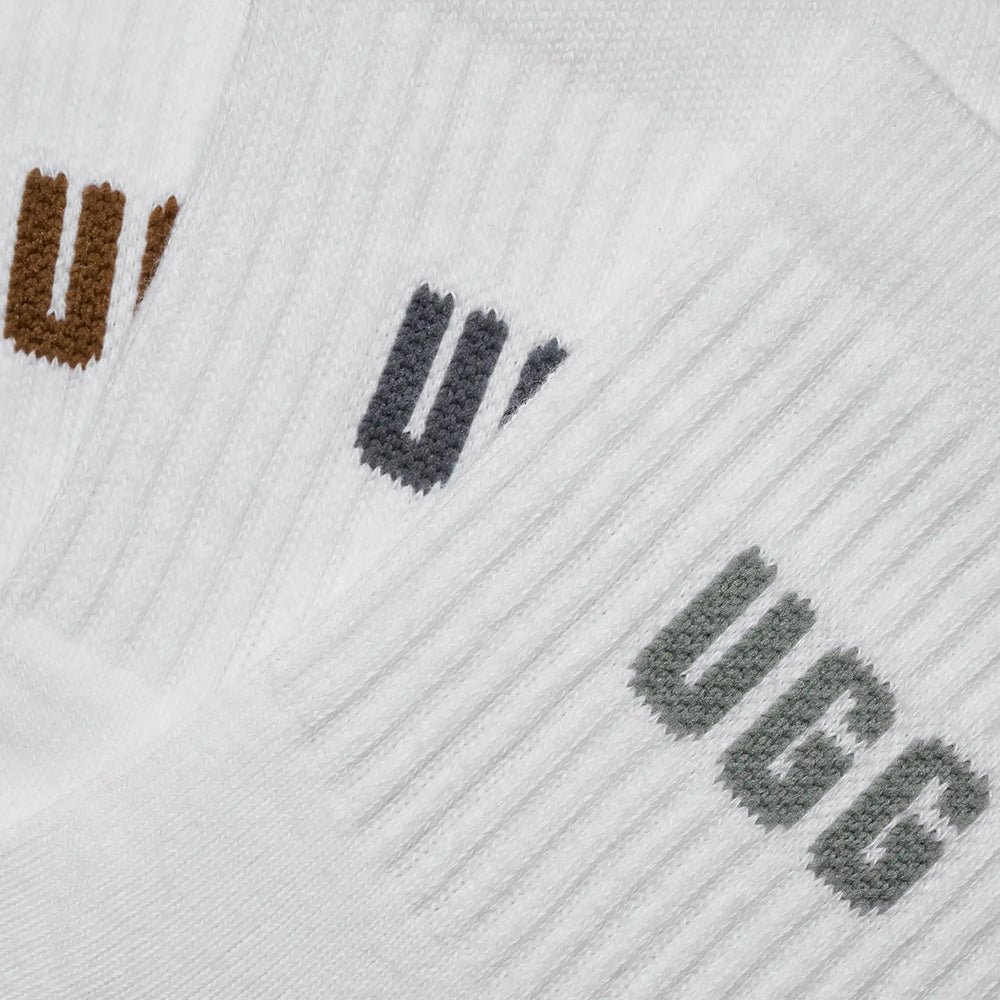 מארז שלישיית גרביים UGG Quinlin Logo Quarter 3 Pack נשים