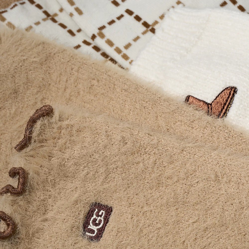 מארז שלישיית גרביים UGG Classic Crew 3 Pack נשים - ugg-1181414-CCBT-One-Size