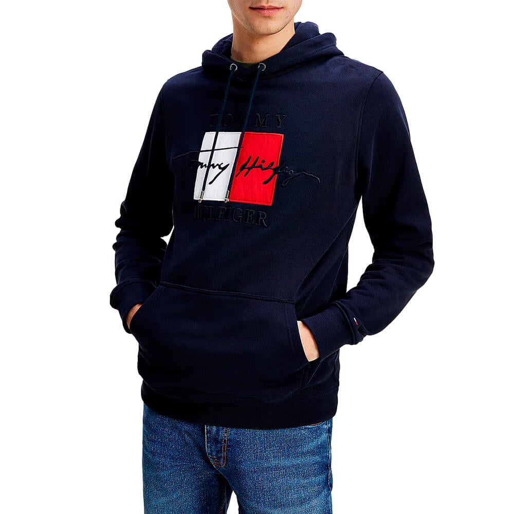 סווטשירט קפוצ'ון טומי הילפיגר Signature Logo Embroidery גברים