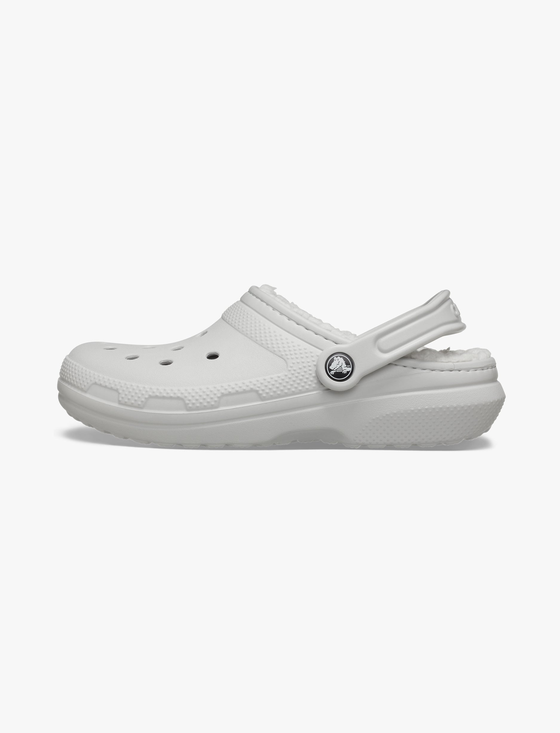 Crocs Classic Lined Clog - כפכפים פרוותיים קרוקס בצבע אפור אטמוספרה