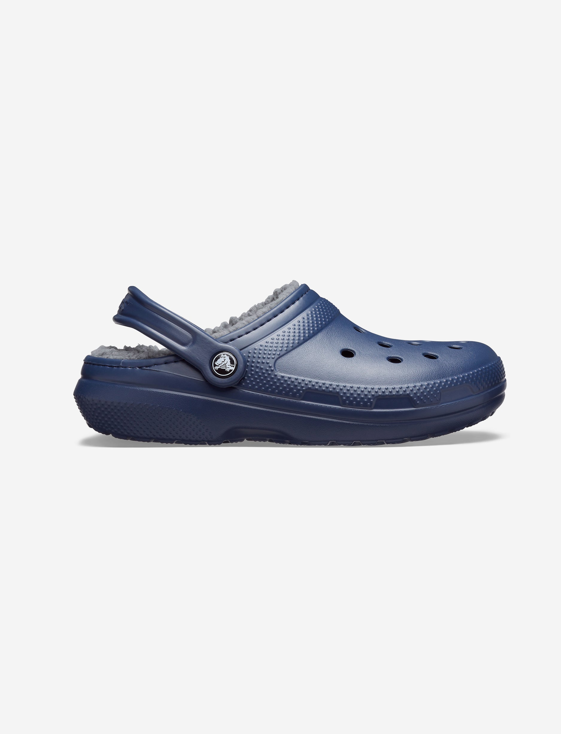 Crocs Classic Lined Clog - כפכפים פרוותיים קרוקס בצבע נייבי/אפור