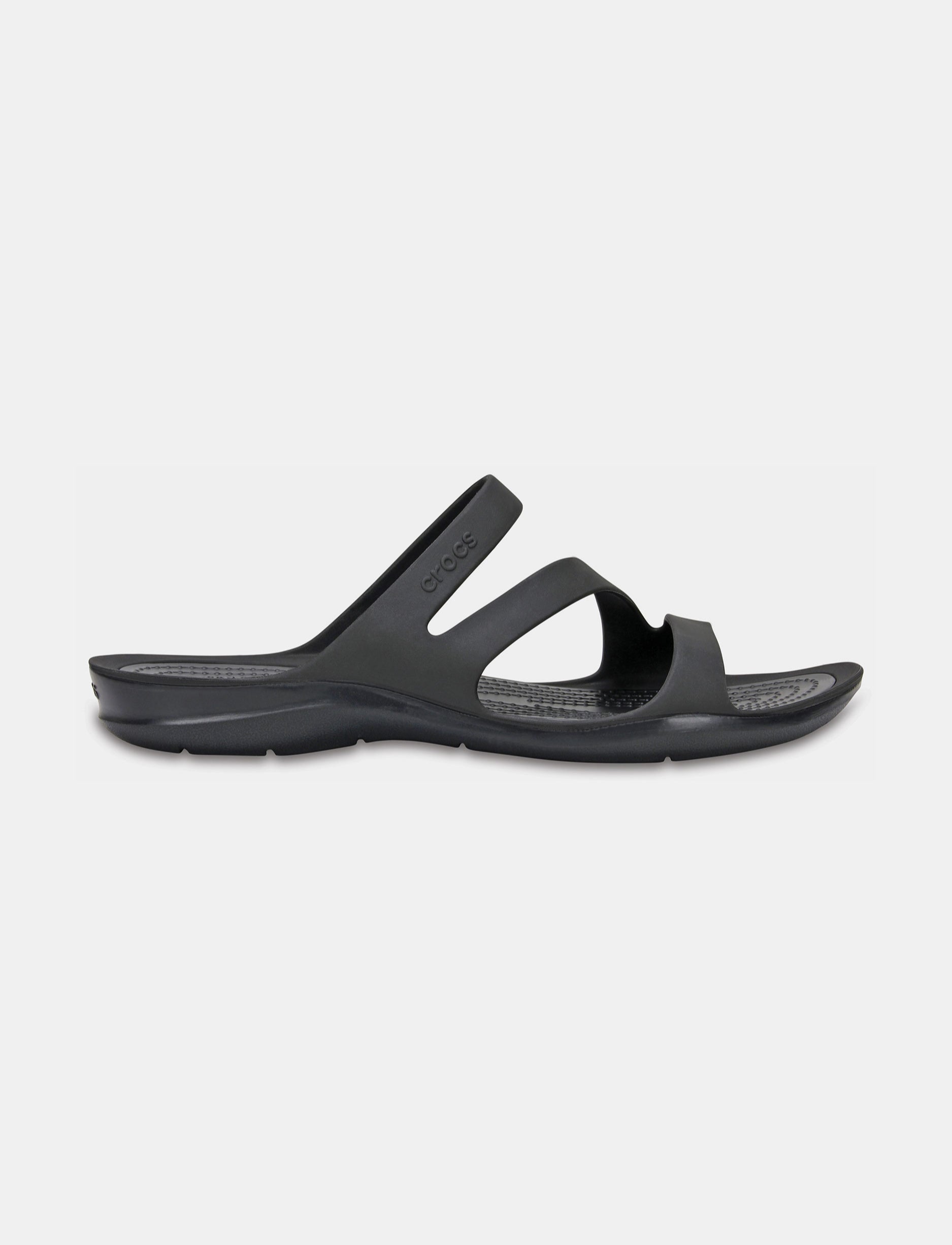 Crocs Swiftwater Sandal - כפכפים לנשים קרוקס רצועות בצבע שחור/שחור