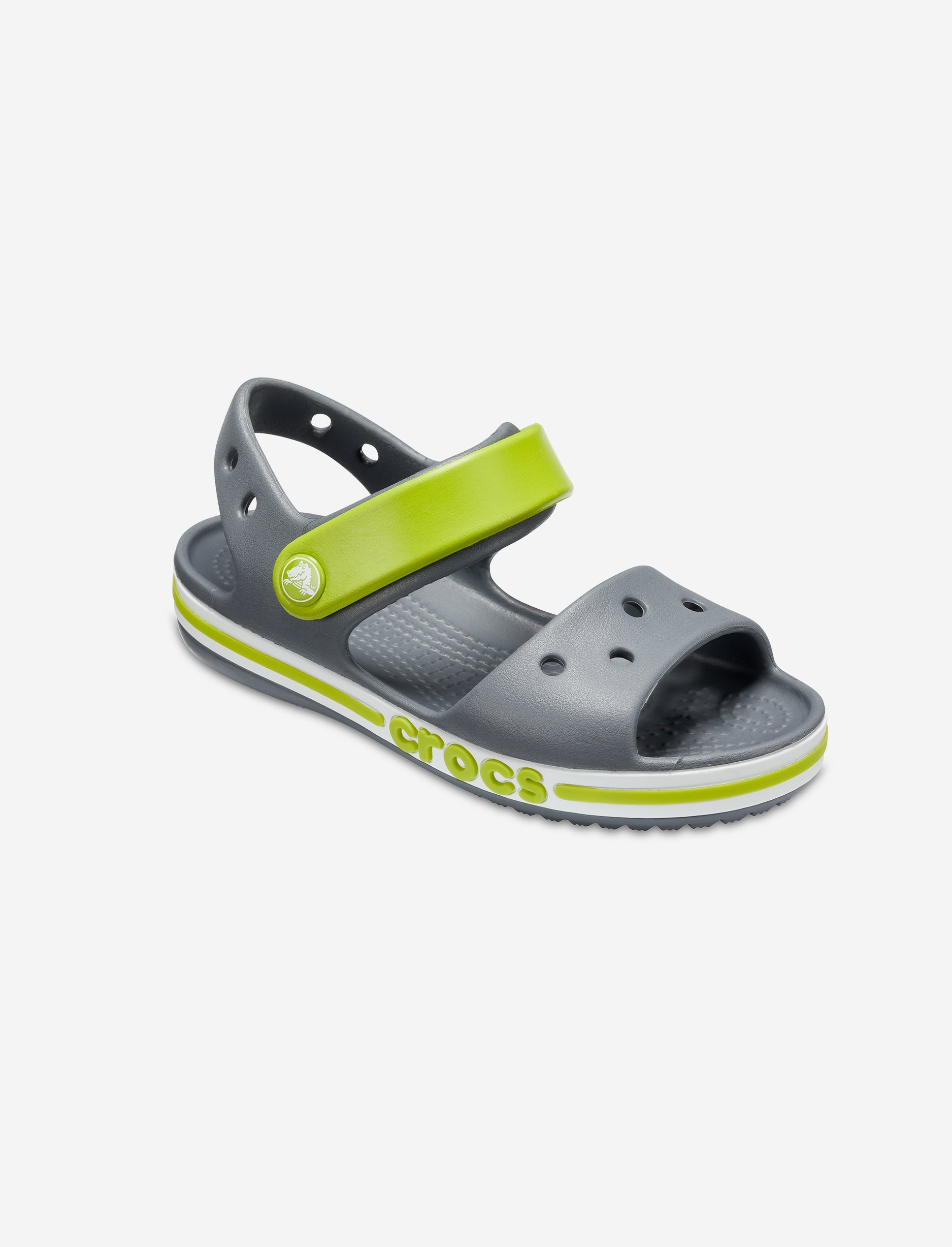 Crocs Bayaband Sandal K - סנדלים לילדים קרוקס בצבע אפור כהה/ירוק