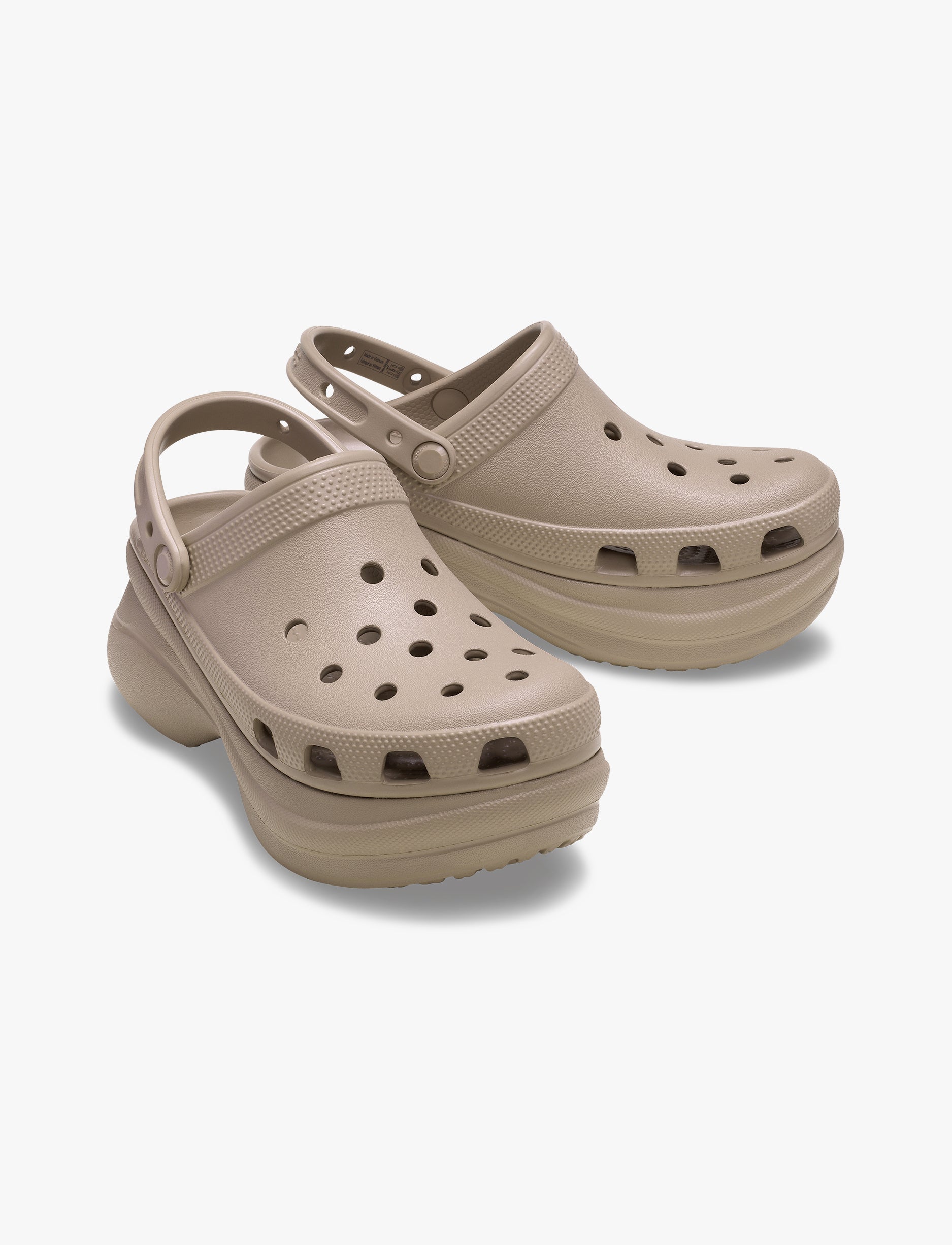 Crocs Classic Bae Clog - כפכפי פלטפורמה נשים קרוקס בצבע טאופ
