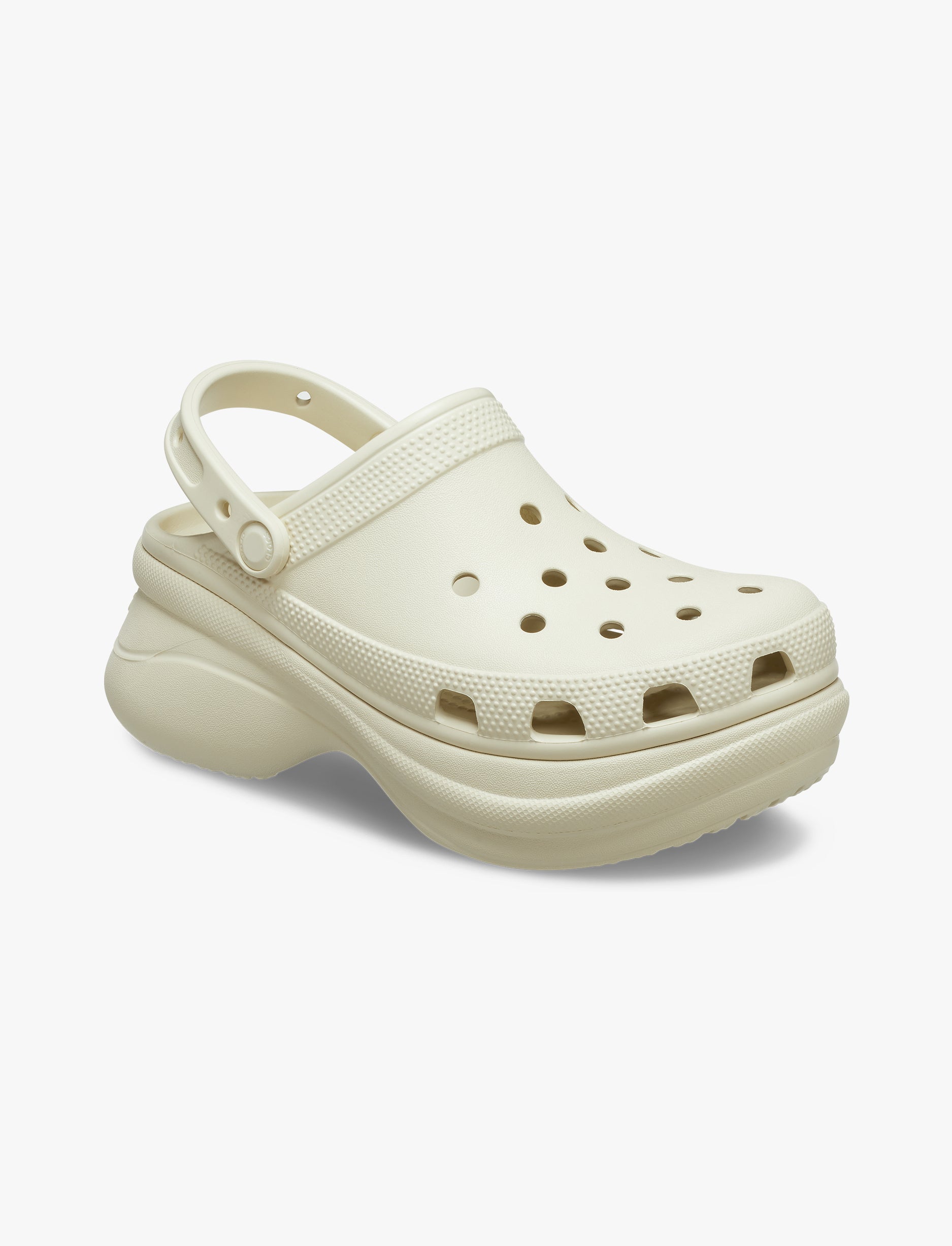 Crocs Classic Bae Clog - כפכפי פלטפורמה נשים קרוקס בצבע עצם