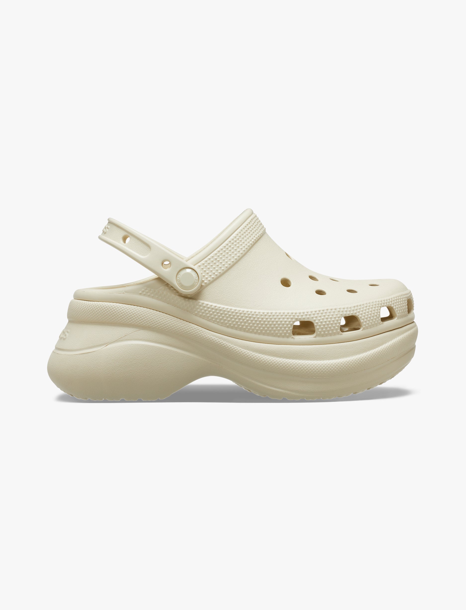 Crocs Classic Bae Clog - כפכפי פלטפורמה נשים קרוקס בצבע עצם