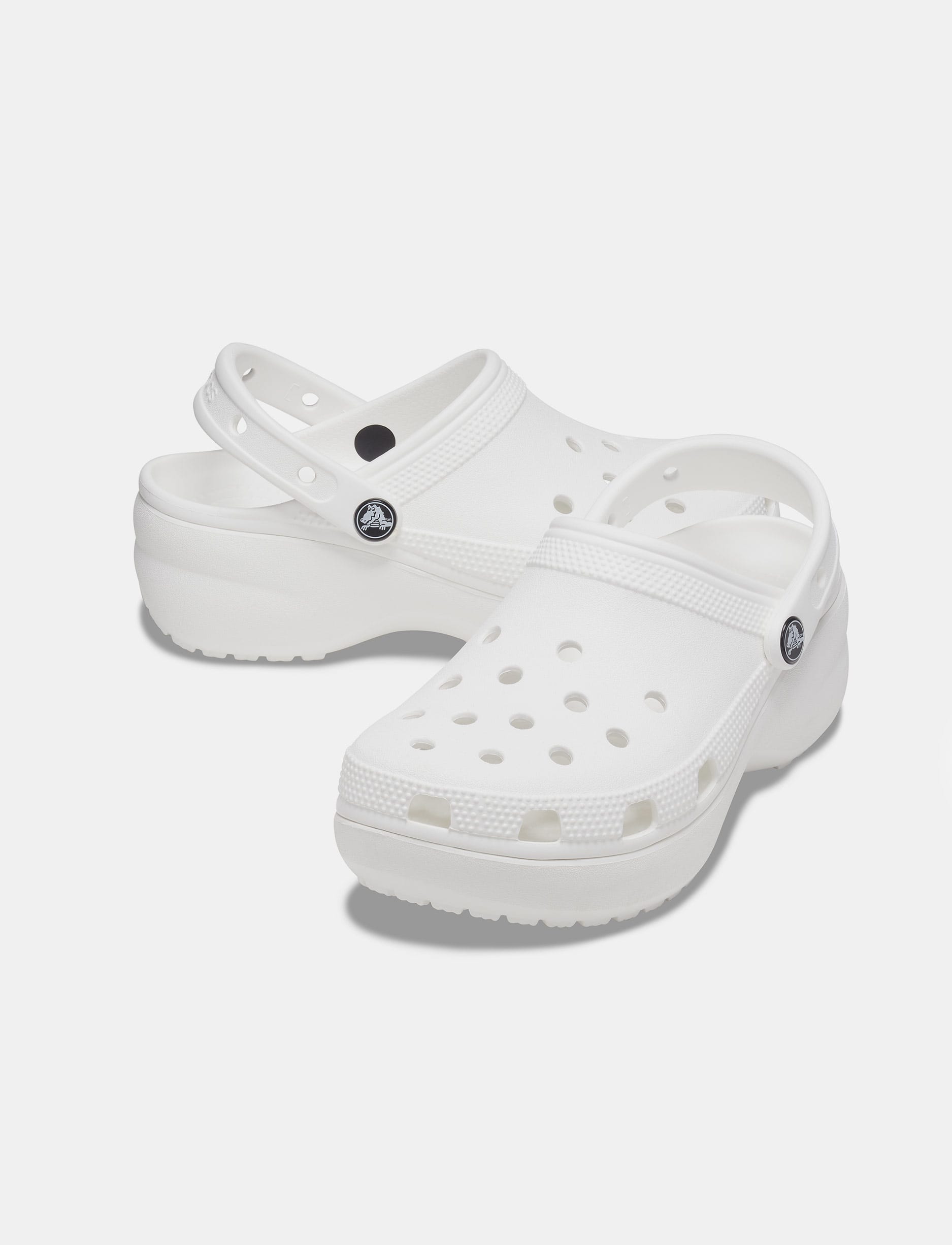Crocs Classic Platform Clog - כפכפי פלטפורמה קרוקס לנשים בצבע לבן