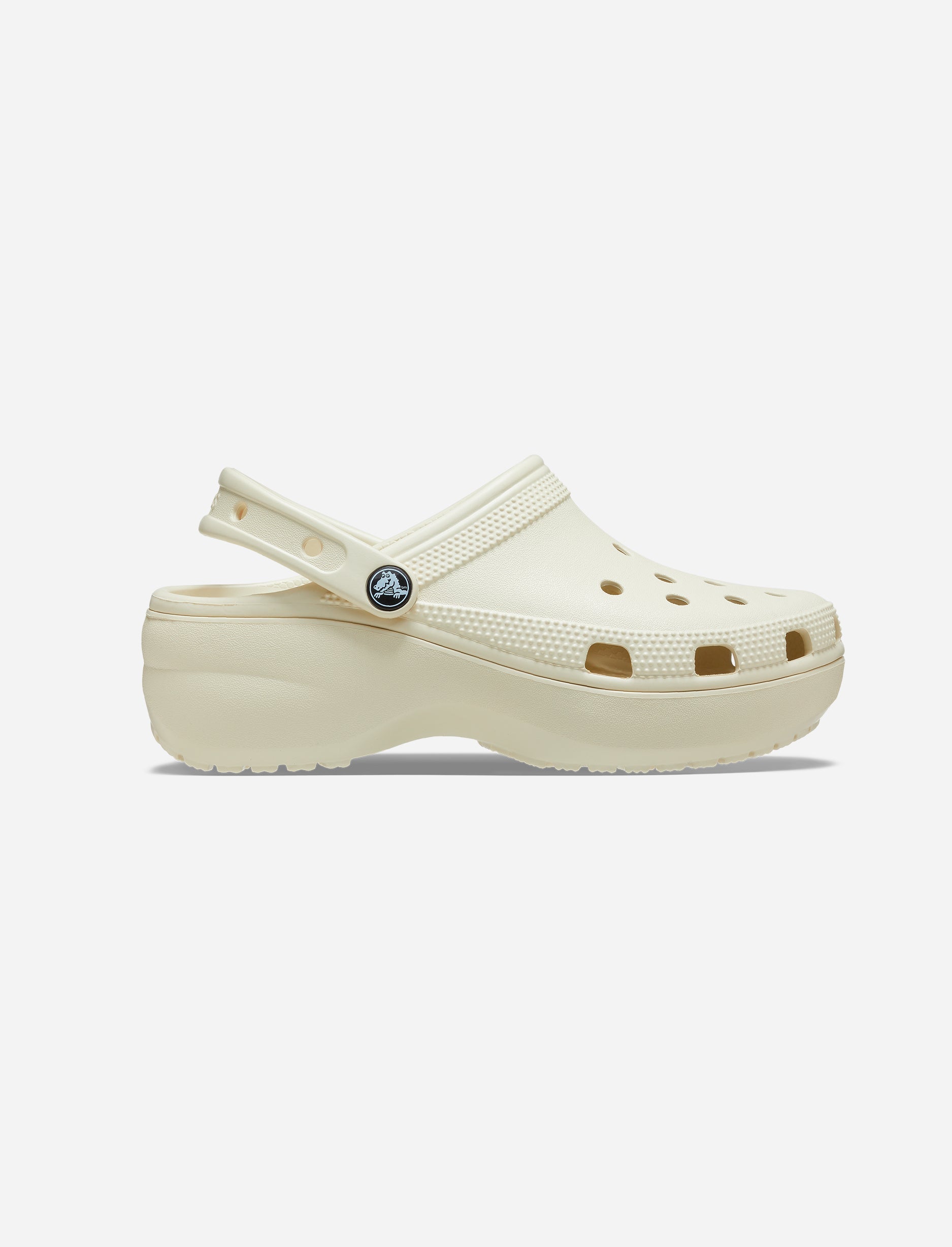 Crocs Classic Platform Clog - כפכפי פלטפורמה קרוקס לנשים בצבע קרם