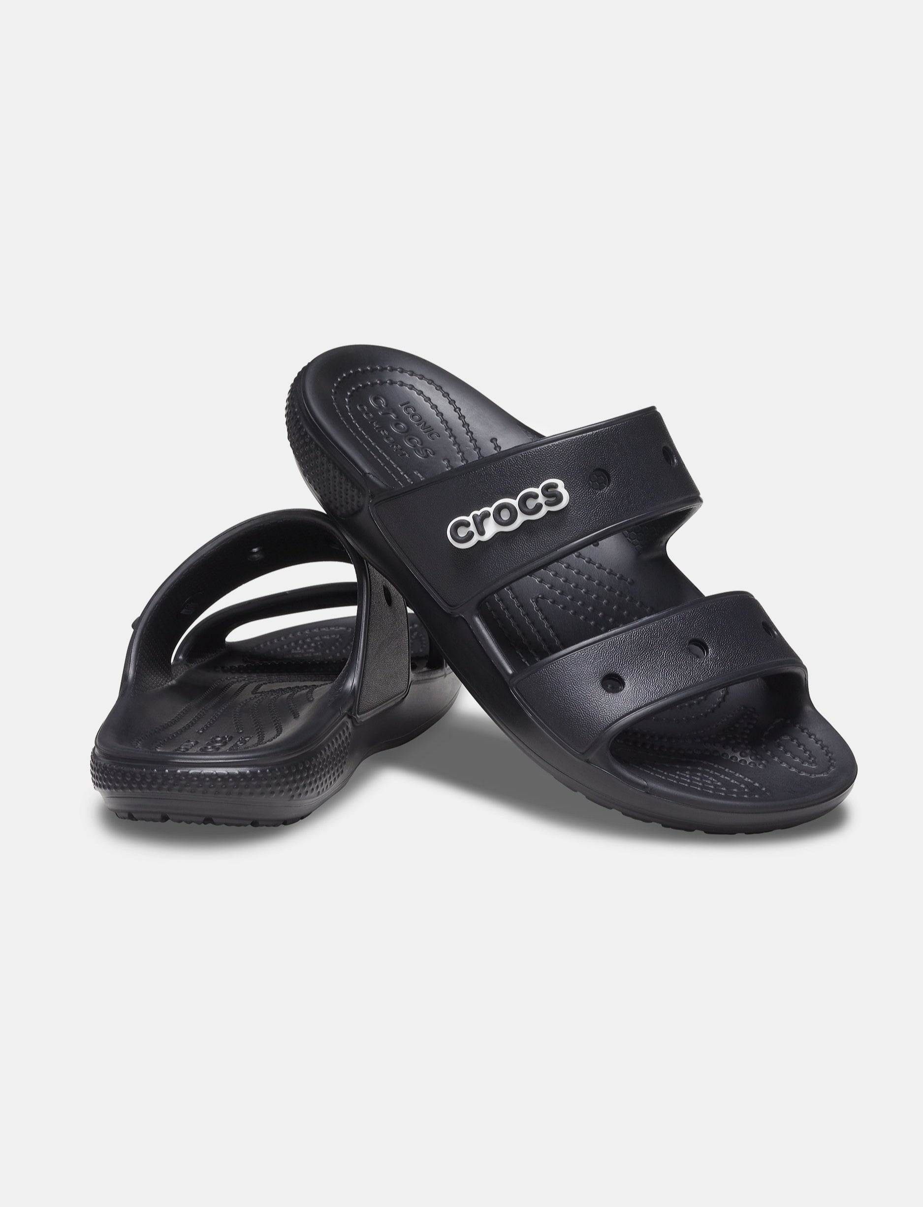 Crocs Classic Sandal - כפכפים לנשים קרוקס שתי רצועות בצבע שחור