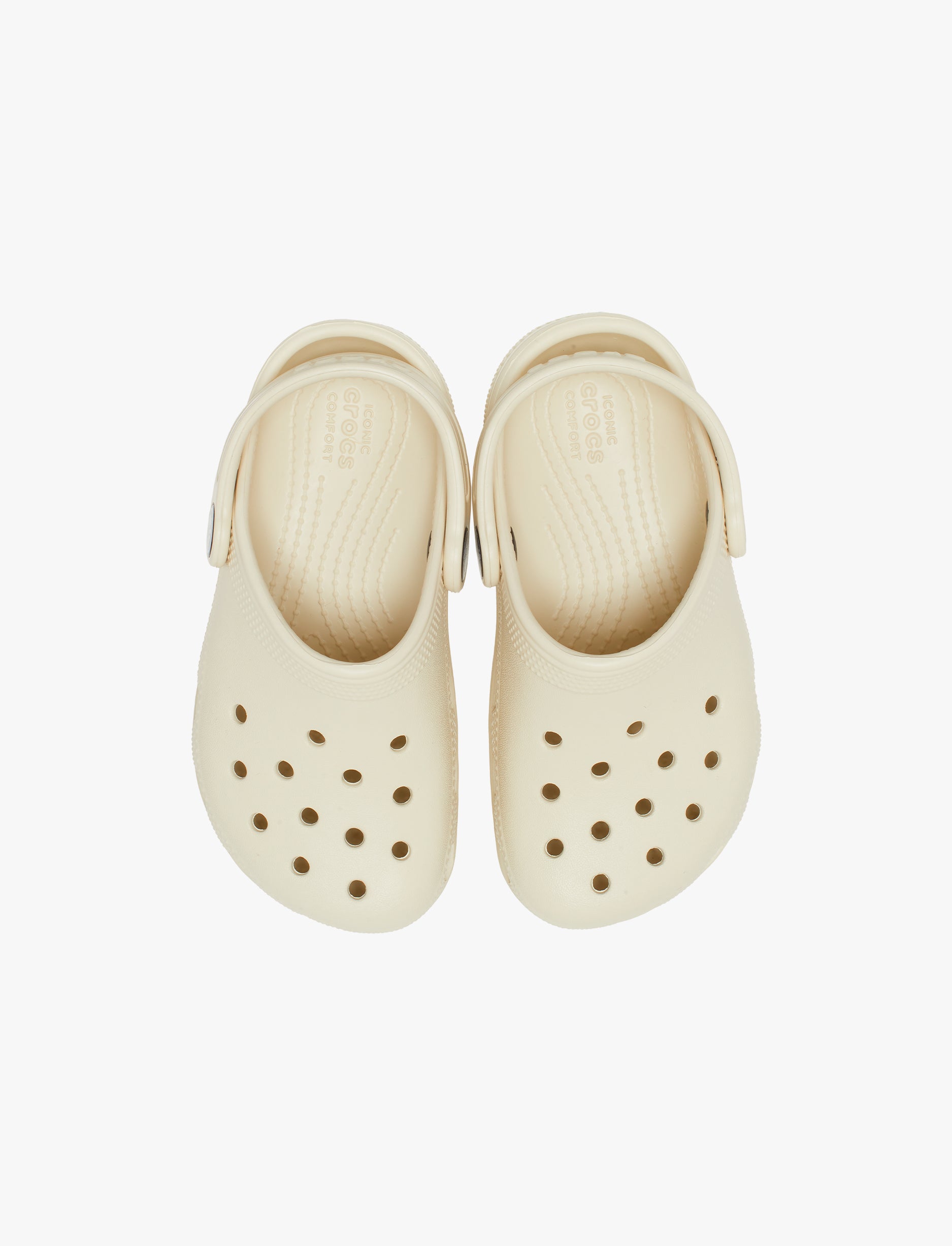 Crocs Classic Clog K - כפכפי קרוקס קלאסיים לילדים בצבע קרם