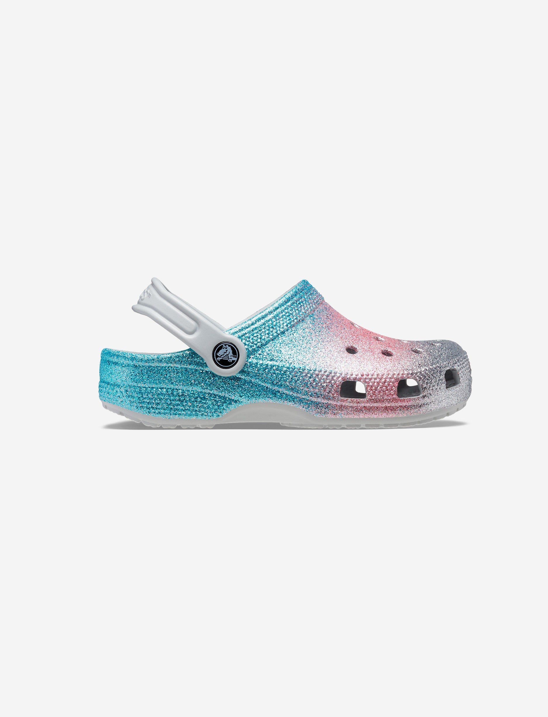Crocs Classic Glitter Clog T - כפכף קרוקס קלאסי לילדות מידות קטנות בצבע שימר/מולטי בהדפס נצנצים