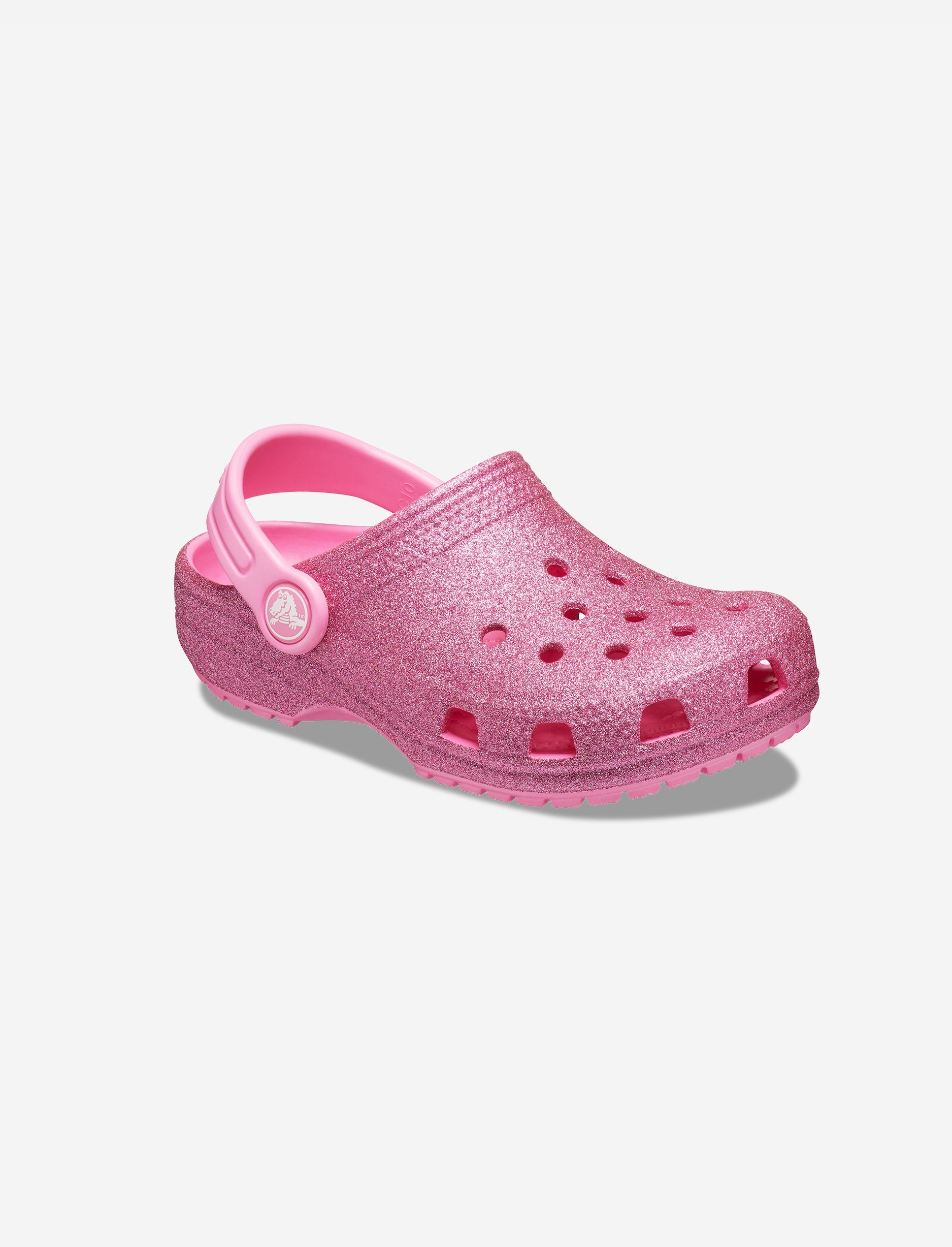 Crocs Classic Glitter Clog T - כפכף קרוקס קלאסי לילדות מידות קטנות בצבע ורוד בהדפס נצנצים