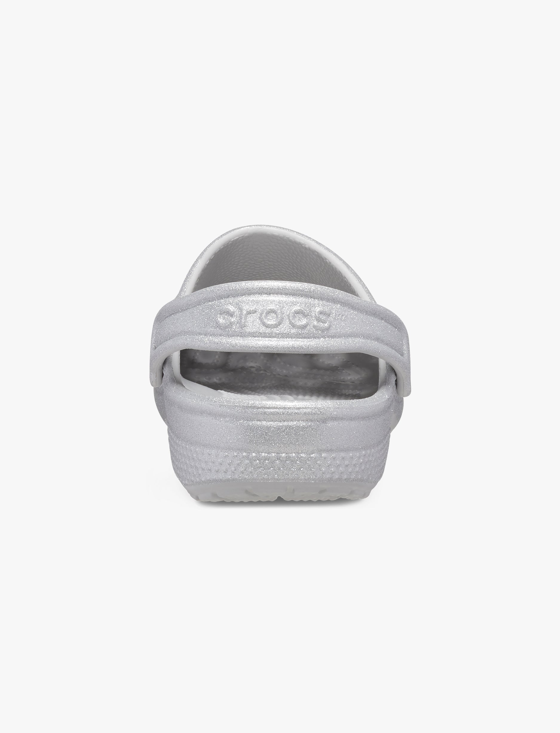 Crocs Classic Glitter Clog K - כפכף קרוקס קלאסי לילדות בצבע כסף בהדפס נצנצים
