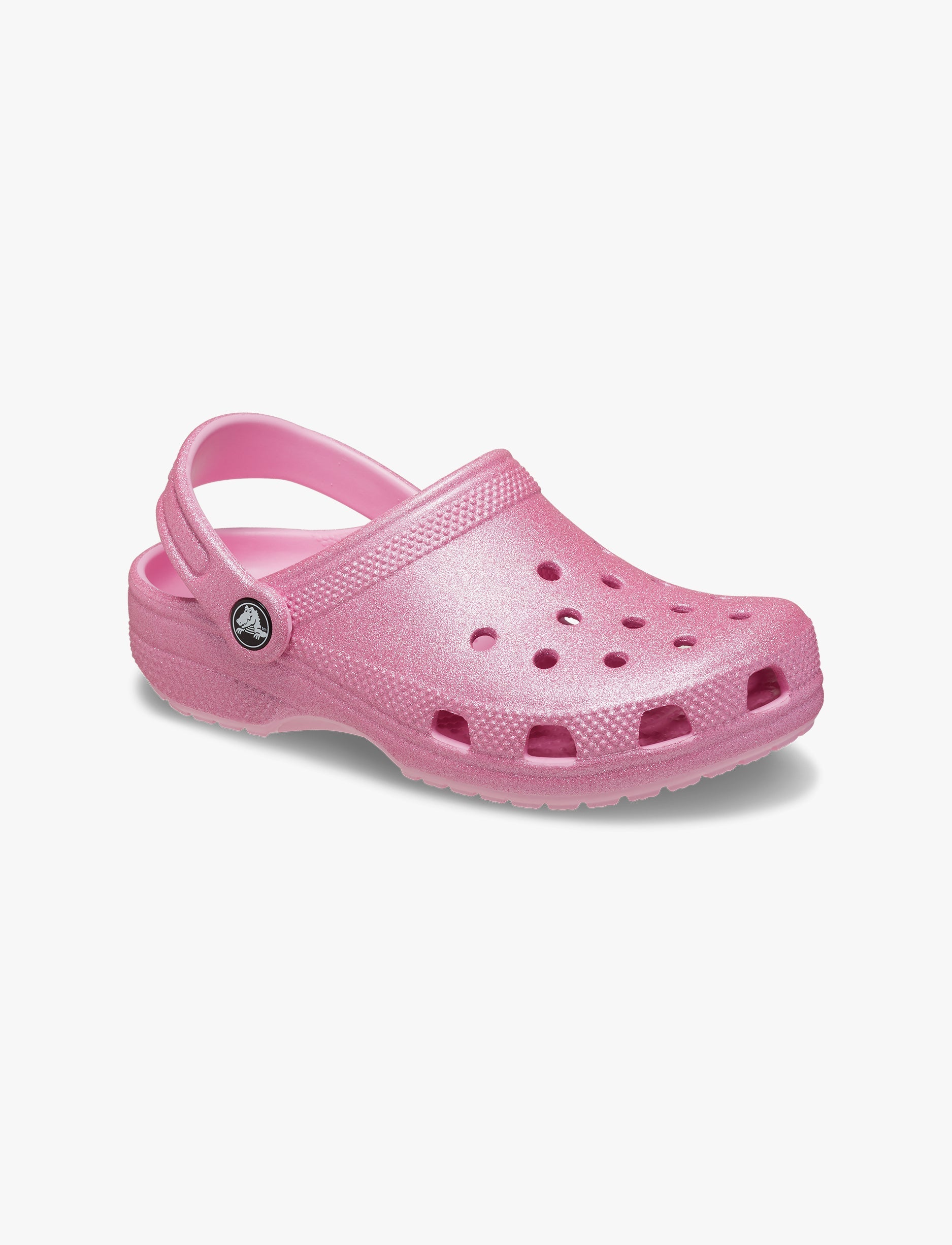 Crocs Classic Glitter Clog K - כפכף קרוקס קלאסי לילדות בצבע ורוד טוויד בהדפס נצנצים