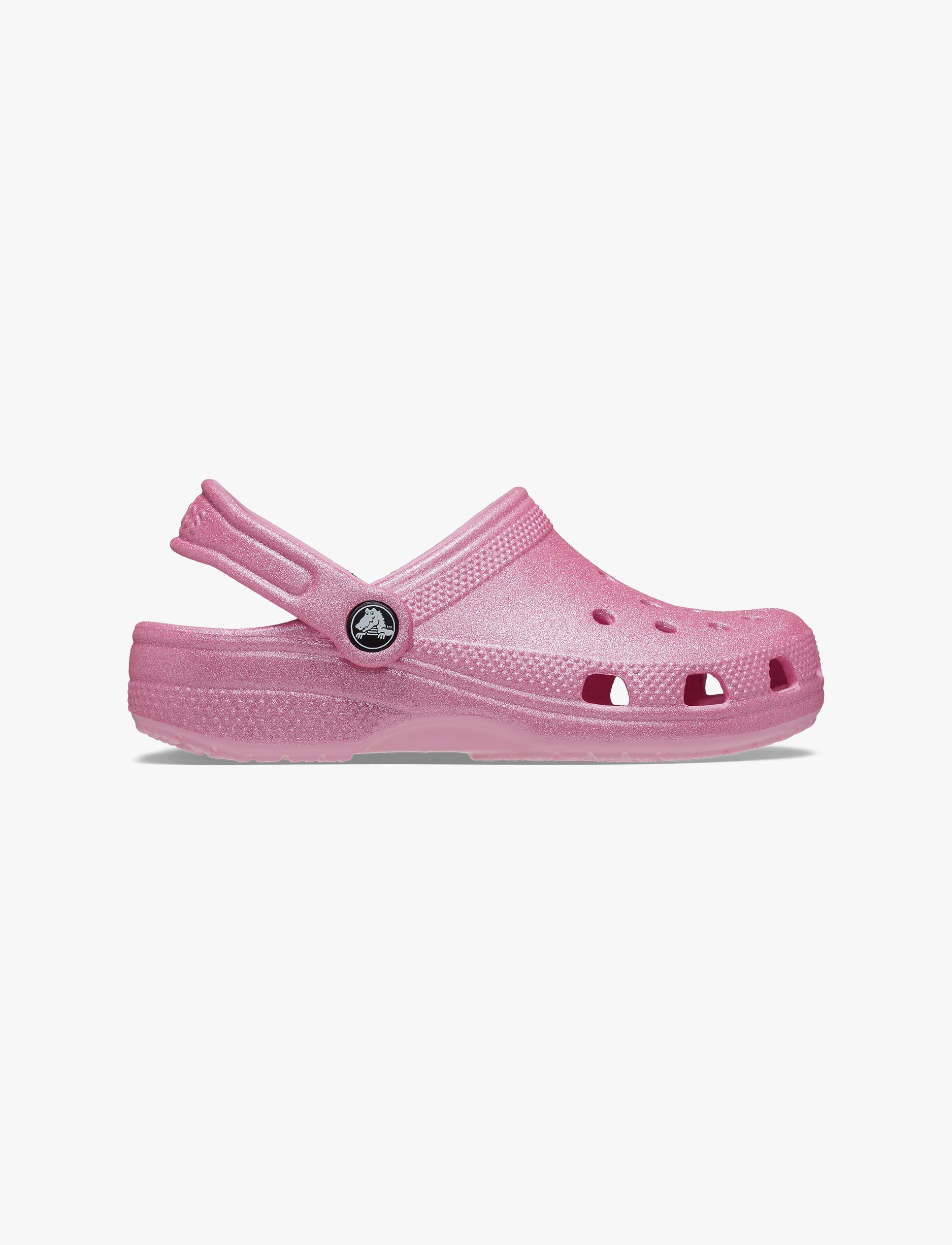 Crocs Classic Glitter Clog K - כפכף קרוקס קלאסי לילדות בצבע ורוד טוויד בהדפס נצנצים
