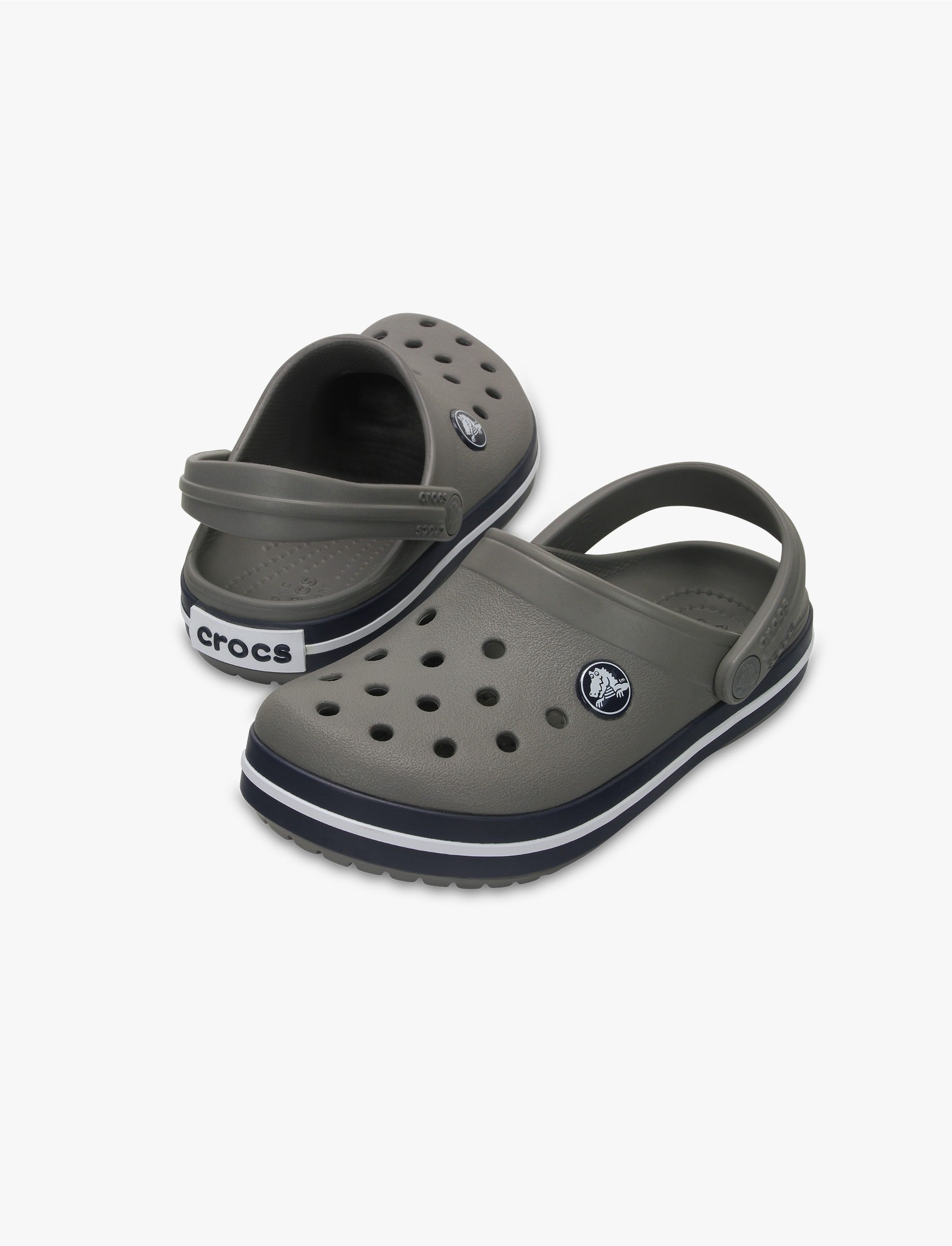 Crocs Crocband Clog K - כפכפי קרוקבנד קרוקס לילדים בצבע מעושן/נייבי