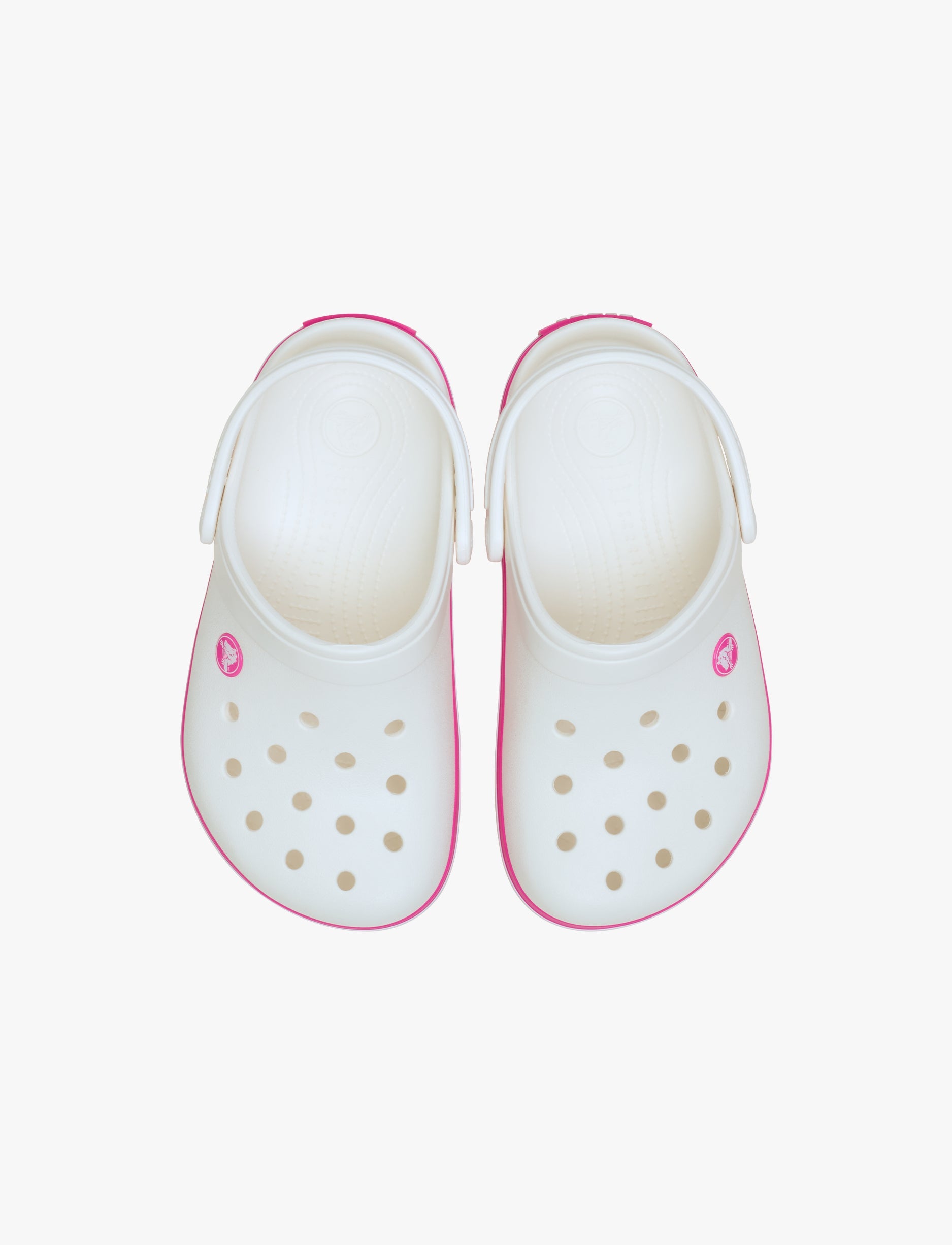 Crocs Crocband Clog K - כפכפי קרוקבנד קרוקס לילדים בצבע לבן/ורוד קראש