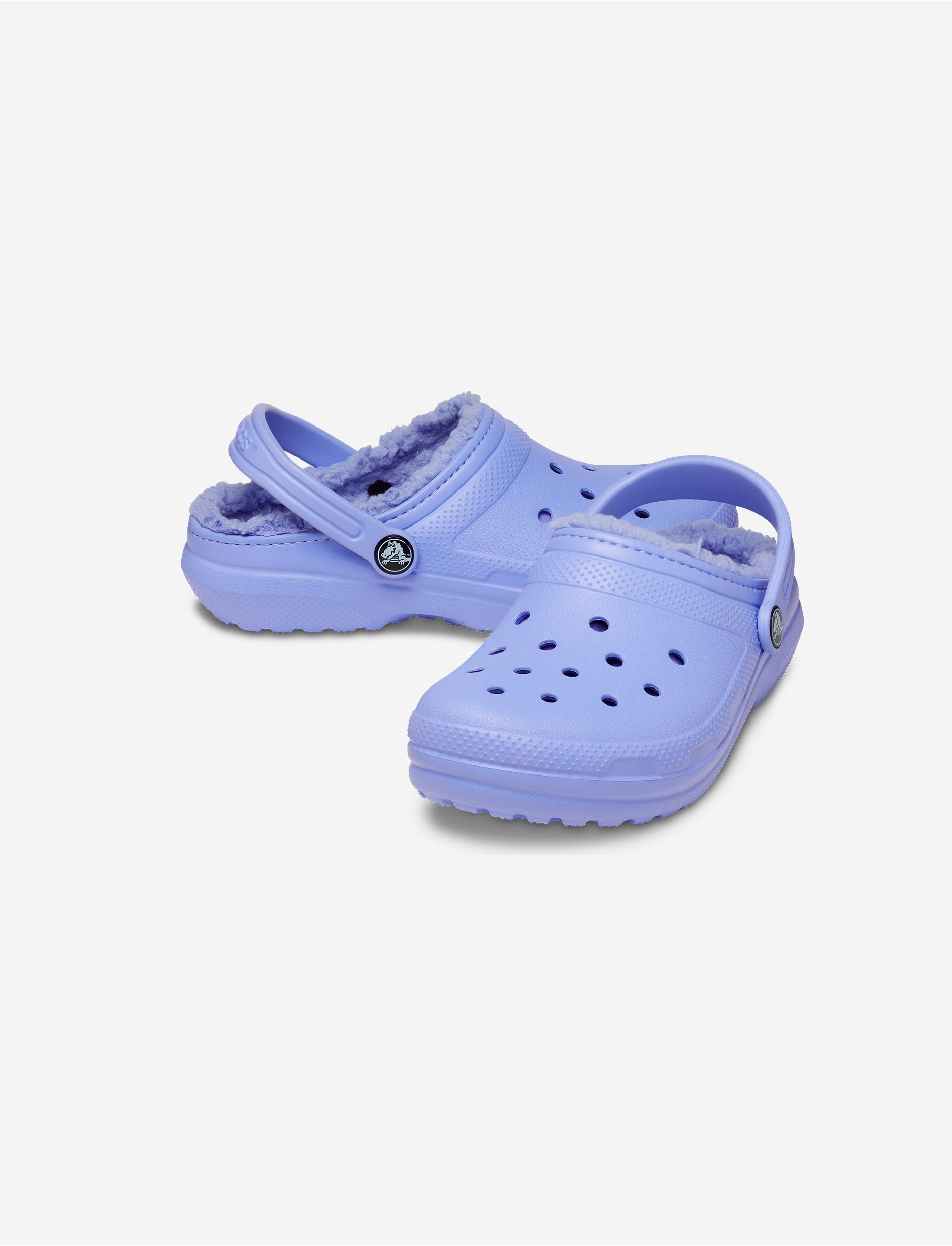 Crocs Classic Lined Clog K - כפכפים פרוותיים קרוקס לילדים בצבע סגול דיגיטל