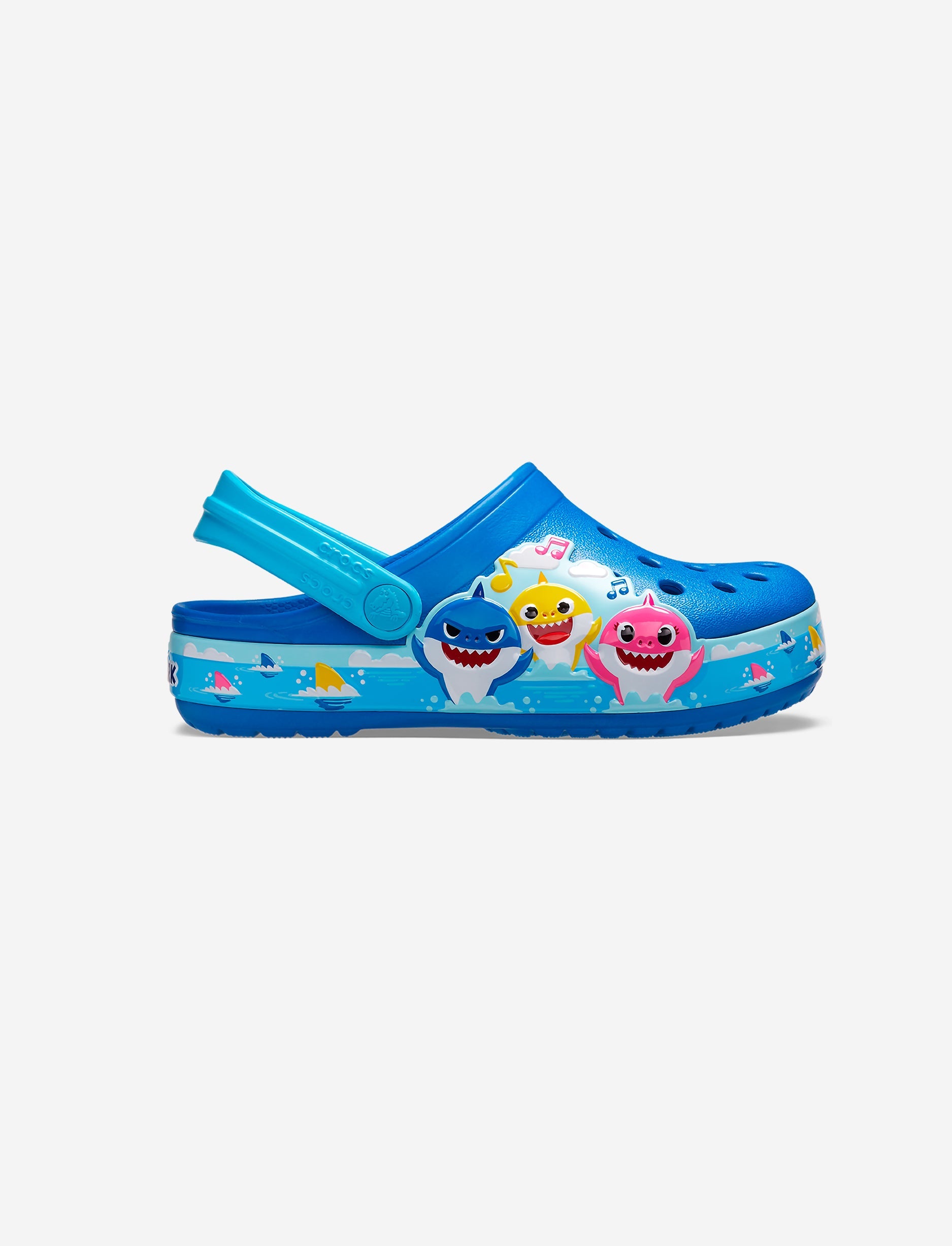 Crocs Fun Lab Baby Shark Band Clog K - כפכפים לילדים קרוקס בצבע כחול/תכלת בהדפס בייבי שארק