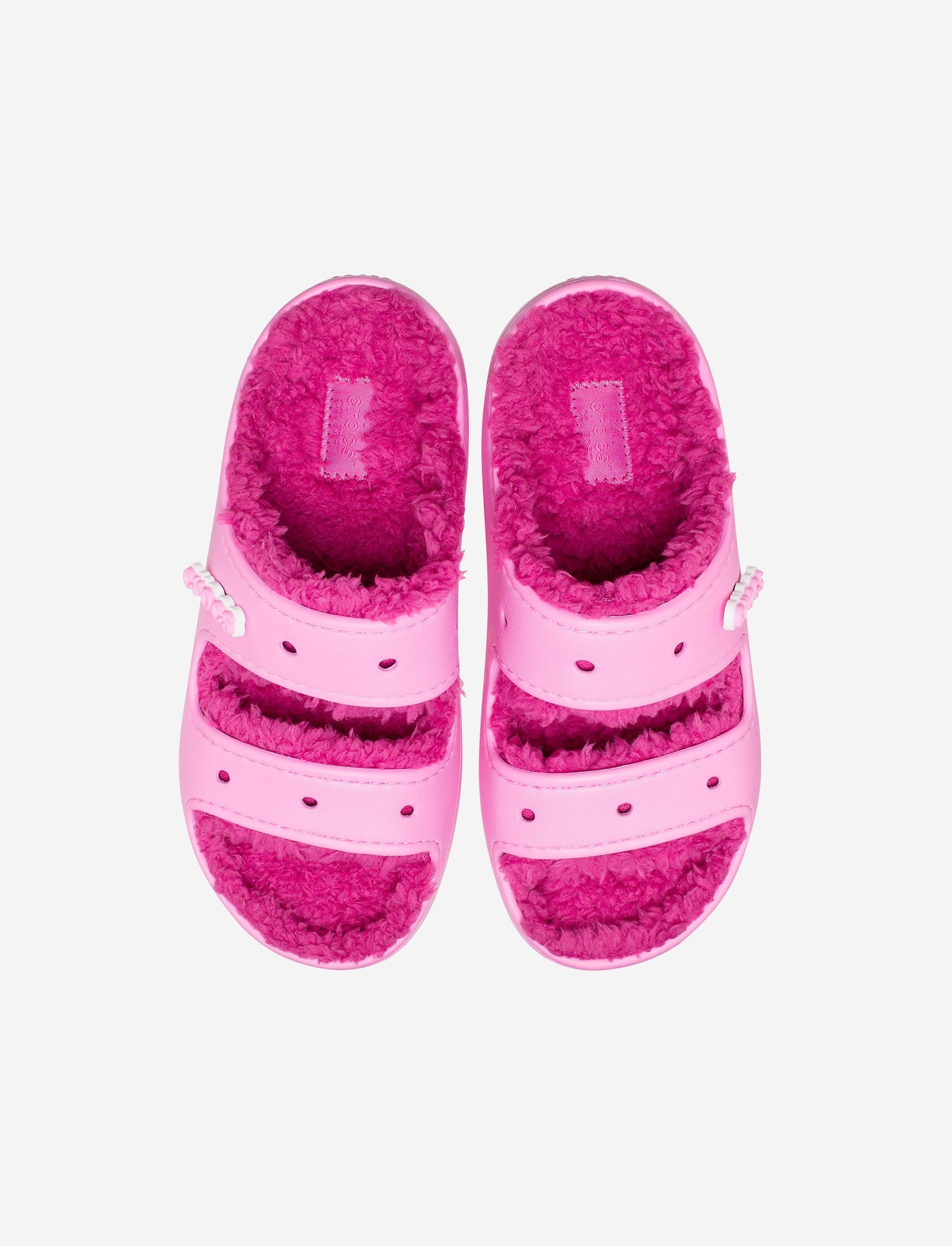 Crocs Classic Cozzzy Sandal -כפכפי קרוקס פרווה לנשים בצבע ורוד טאפי