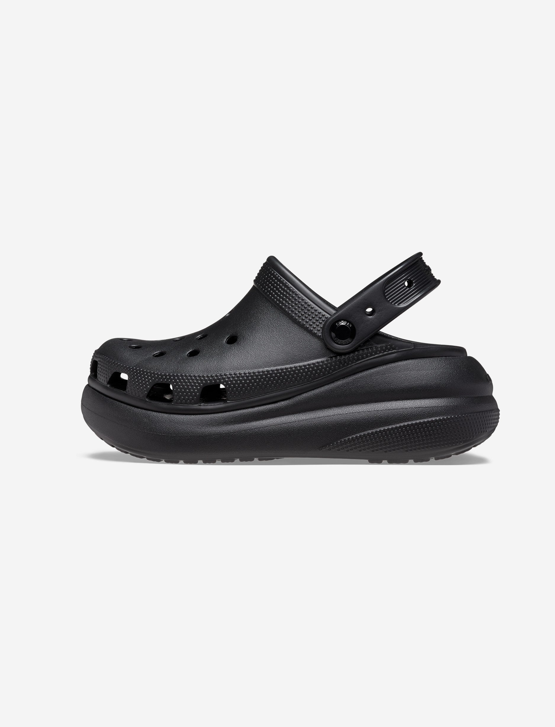 Crocs Classic Crush Clog - כפכפי פלטפורמה קרוקס קראש לנשים בצבע שחור