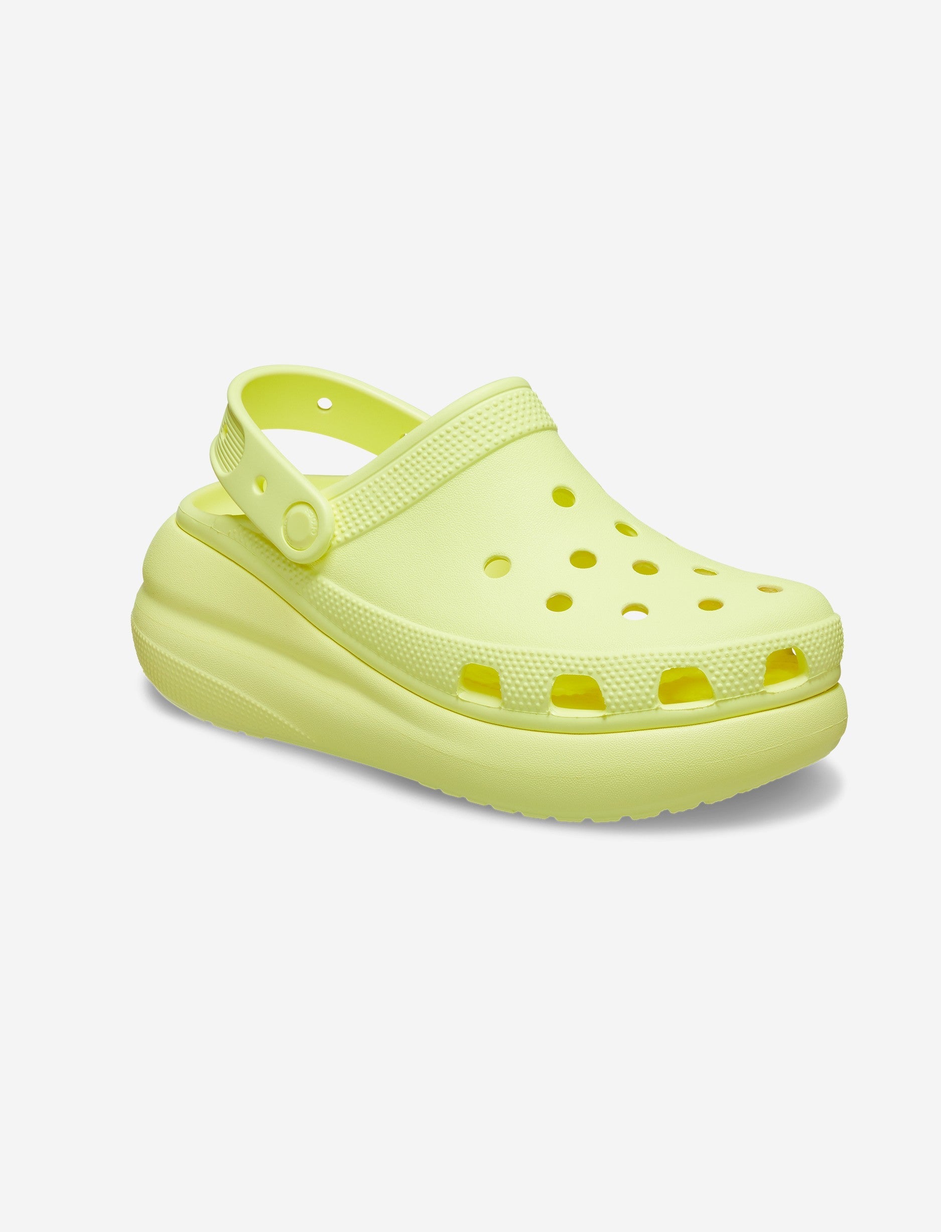 Crocs Classic Crush Clog - כפכפי פלטפורמה קרוקס קראש לנשים בצבע צהוב סופלר