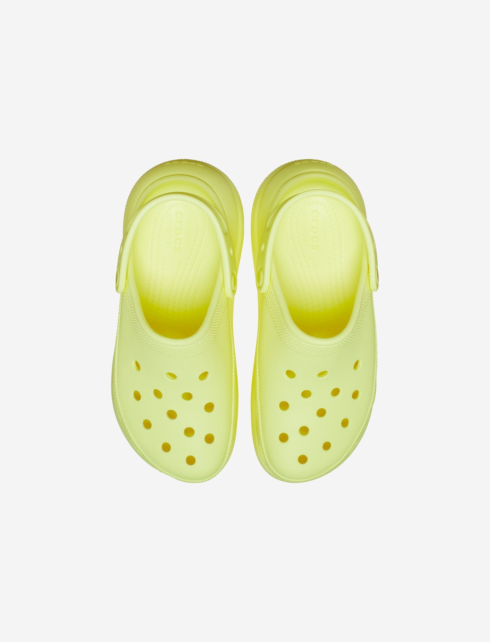 Crocs Classic Crush Clog - כפכפי פלטפורמה קרוקס קראש לנשים בצבע צהוב סופלר