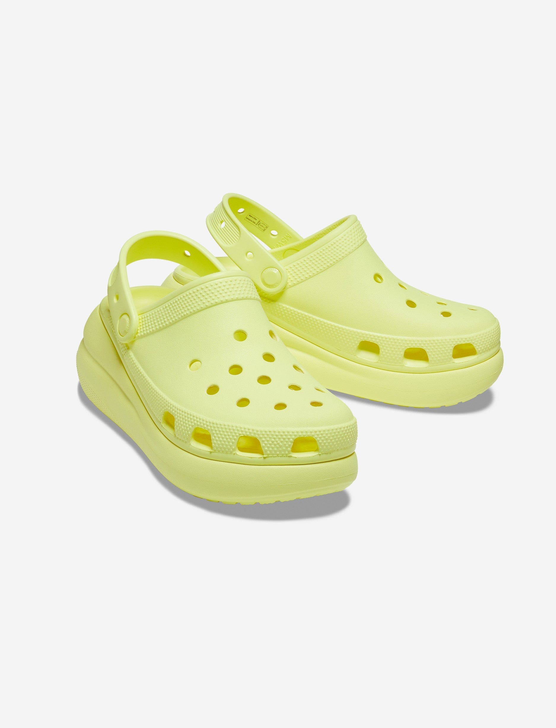 Crocs Classic Crush Clog - כפכפי פלטפורמה קרוקס קראש לנשים בצבע צהוב סופלר