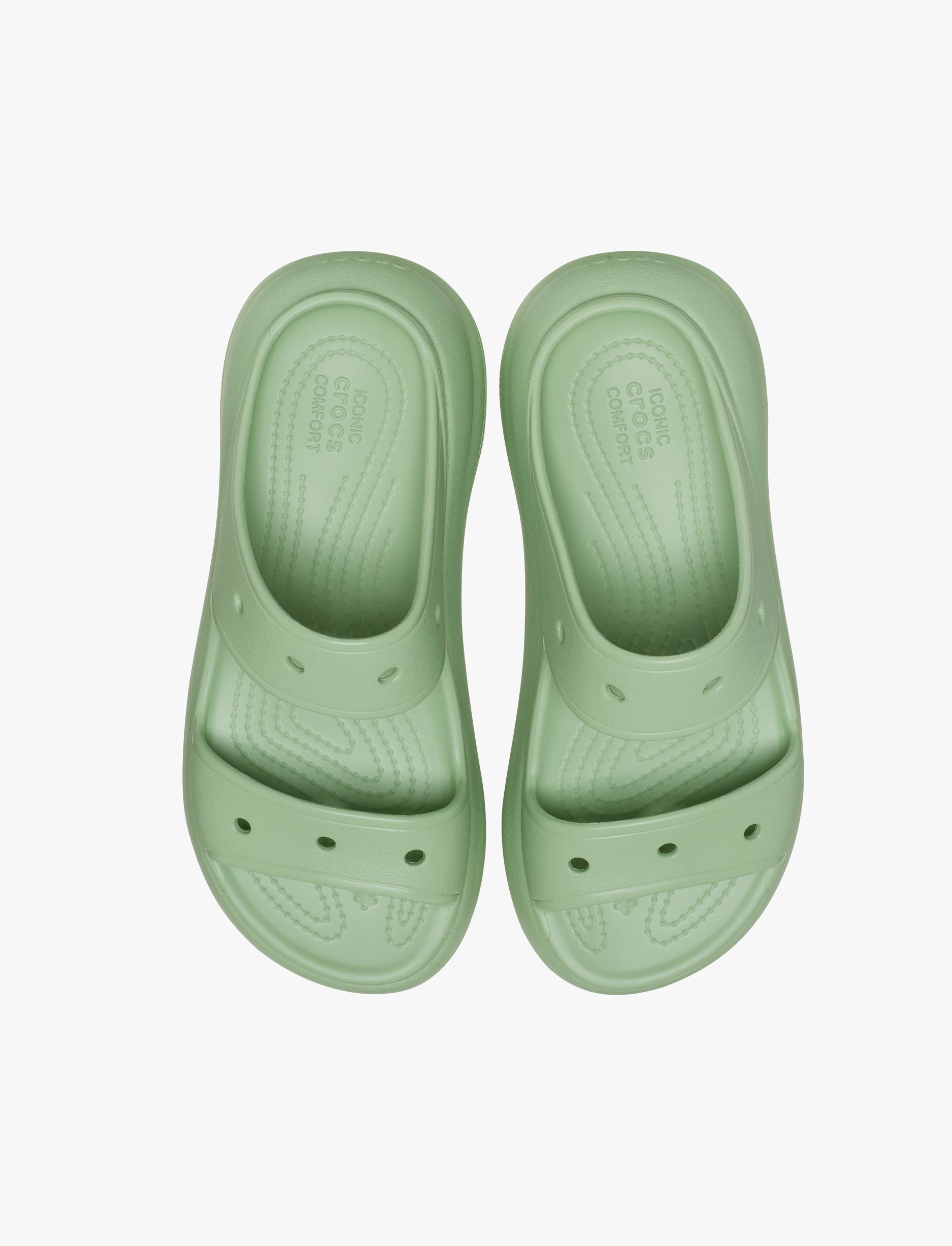 Crocs Classic Crush Sandal - כפכפי קראש קרוקס לנשים בצבע ירוק פייר