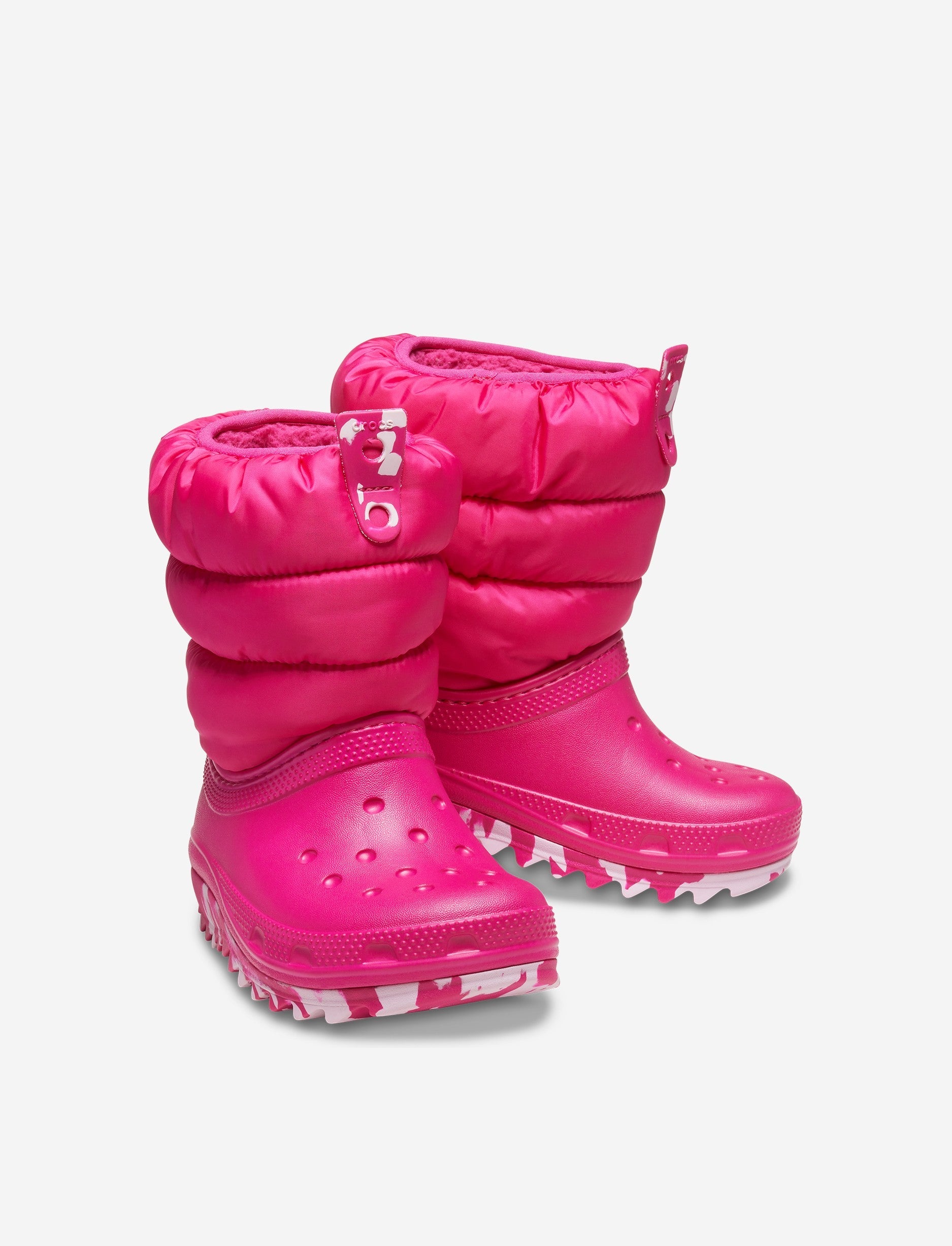 Crocs Toddler Classic Neo Puff Boot - מגפיים לילדים קרוקס בצבע ורוד