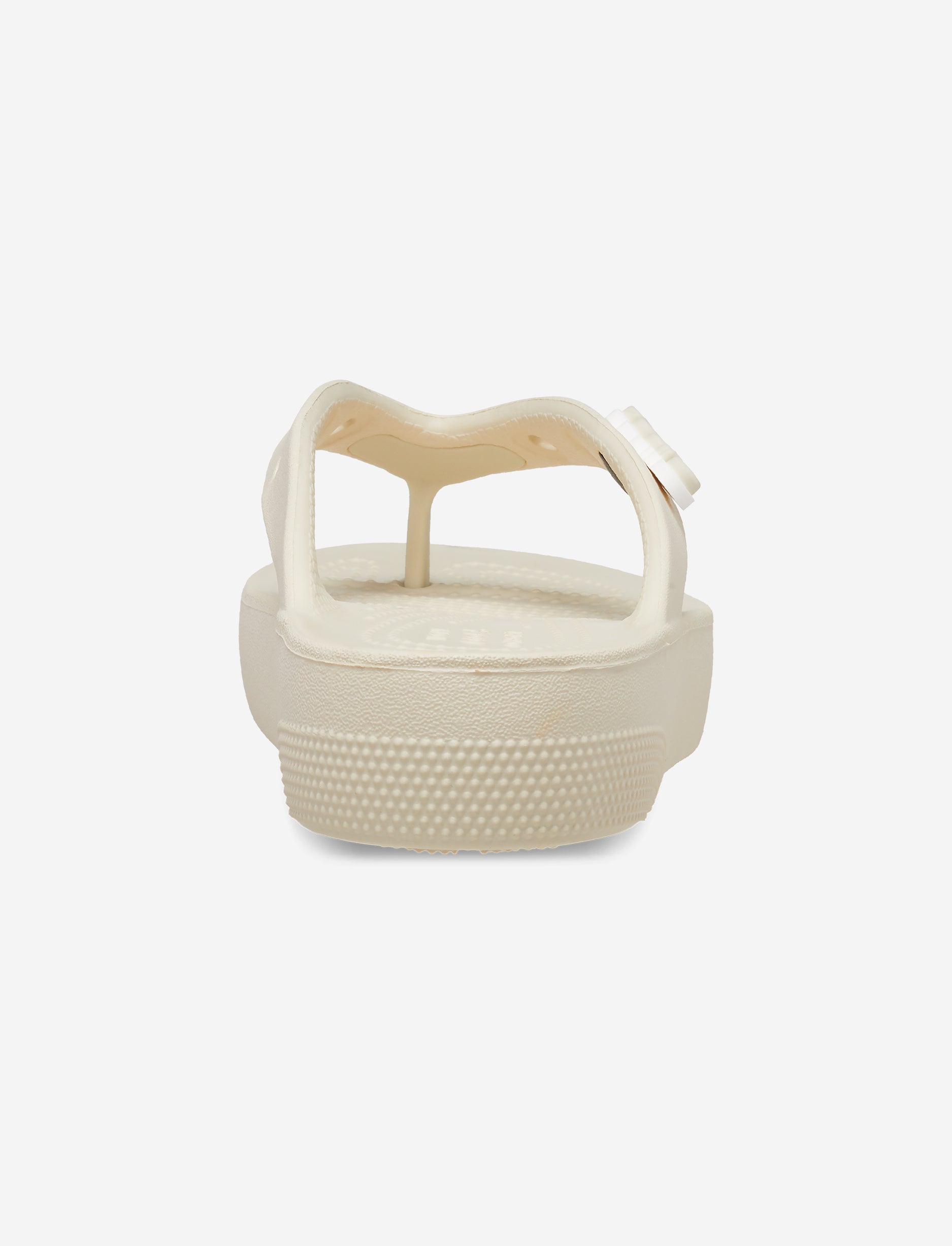 Crocs Classic Platform Flip - כפכפי אצבע פלטפורמה לנשים קרוקס בצבע קרם