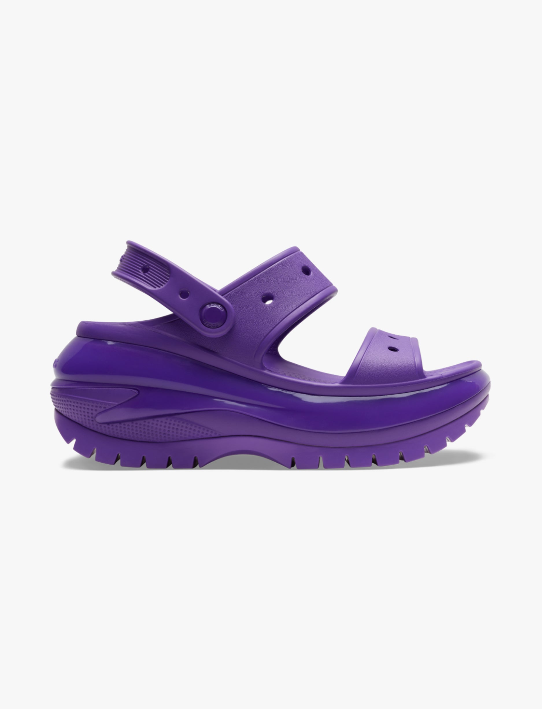 Crocs Classic Mega Crush Sandal - סנדל פלטפורמה קרוקס לנשים בצבע נאון סגול