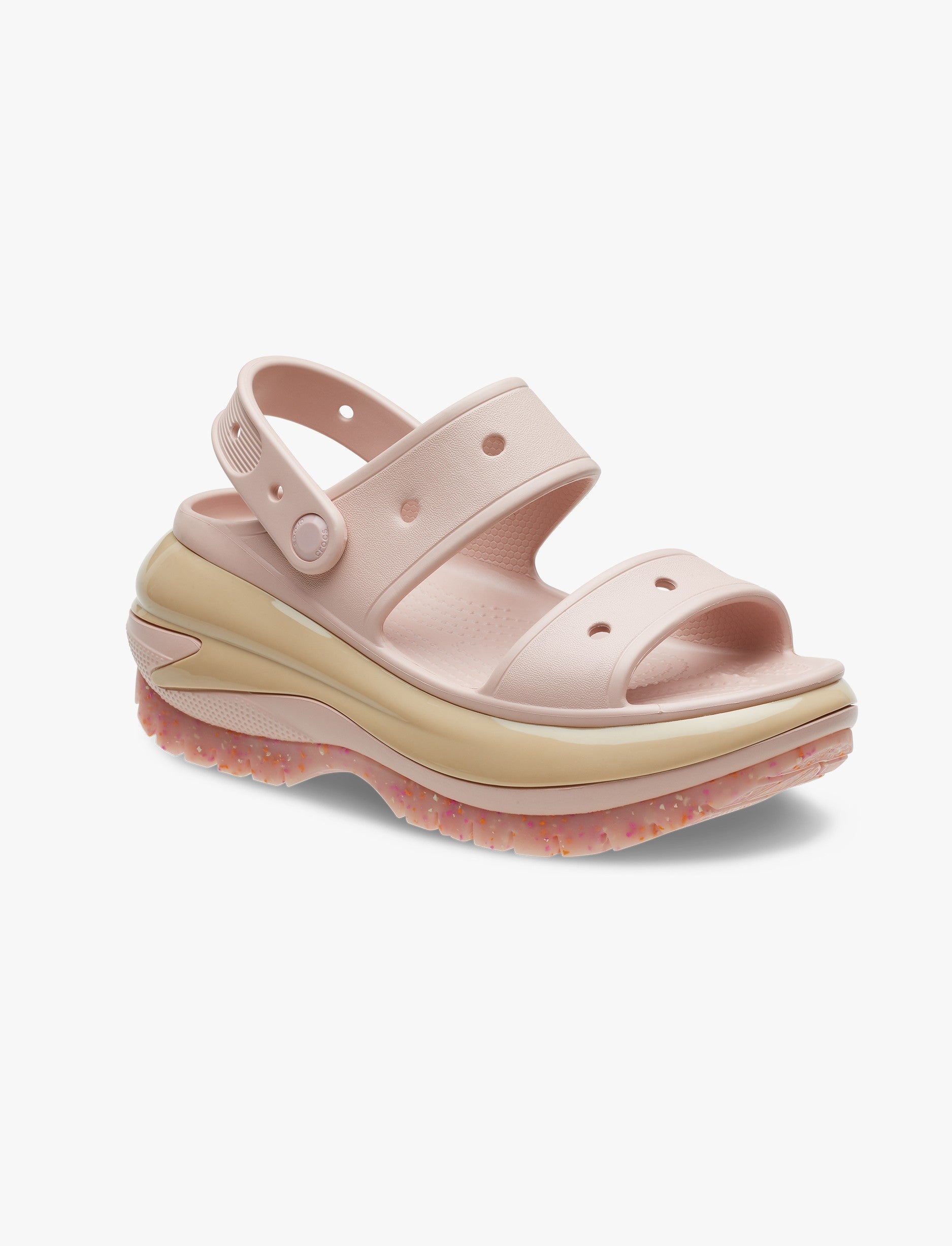 Crocs Classic Mega Crush Sandal - סנדל פלטפורמה קרוקס לנשים בצבע ורוד ג'ילי