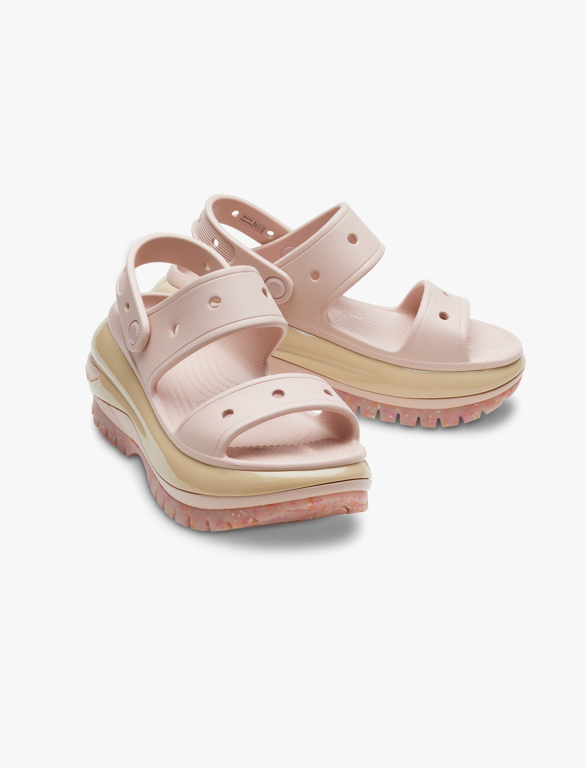 Crocs Classic Mega Crush Sandal - סנדל פלטפורמה קרוקס לנשים בצבע ורוד ג'ילי