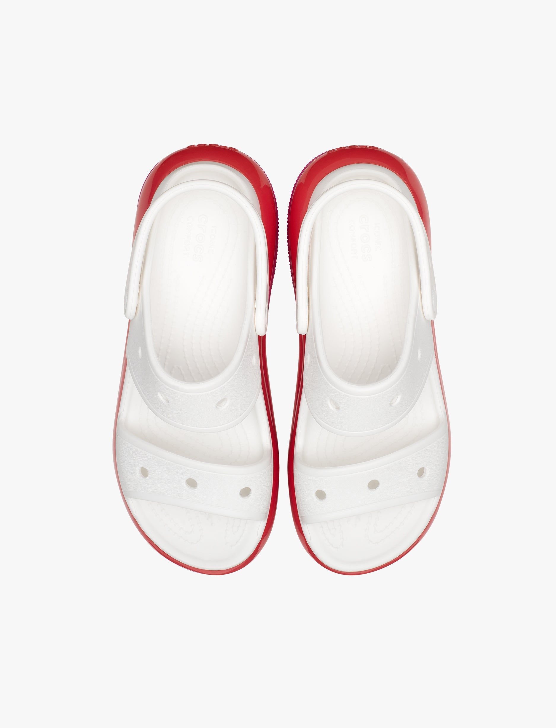 Crocs Classic Mega Crush Sandal - סנדל פלטפורמה קרוקס לנשים בצבע לבן מולטי